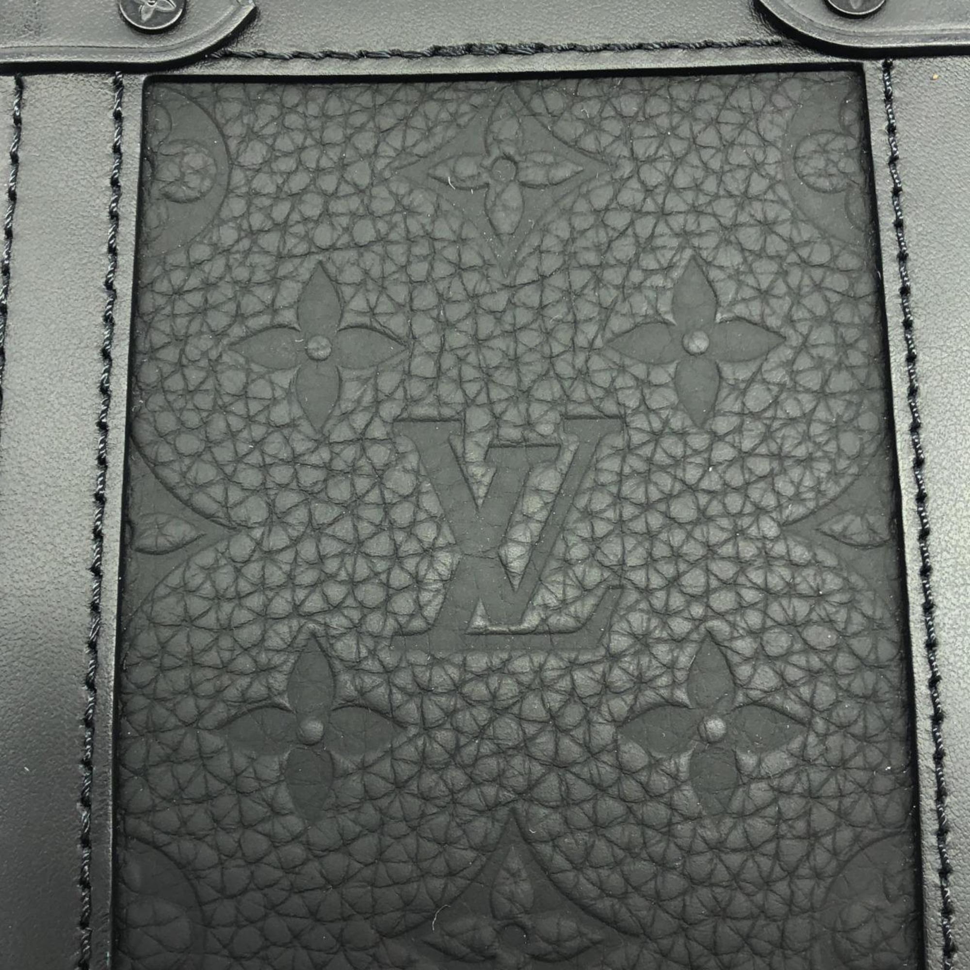 Louis Vuitton Black Leather Shoulder Bag (Pre-Owned)