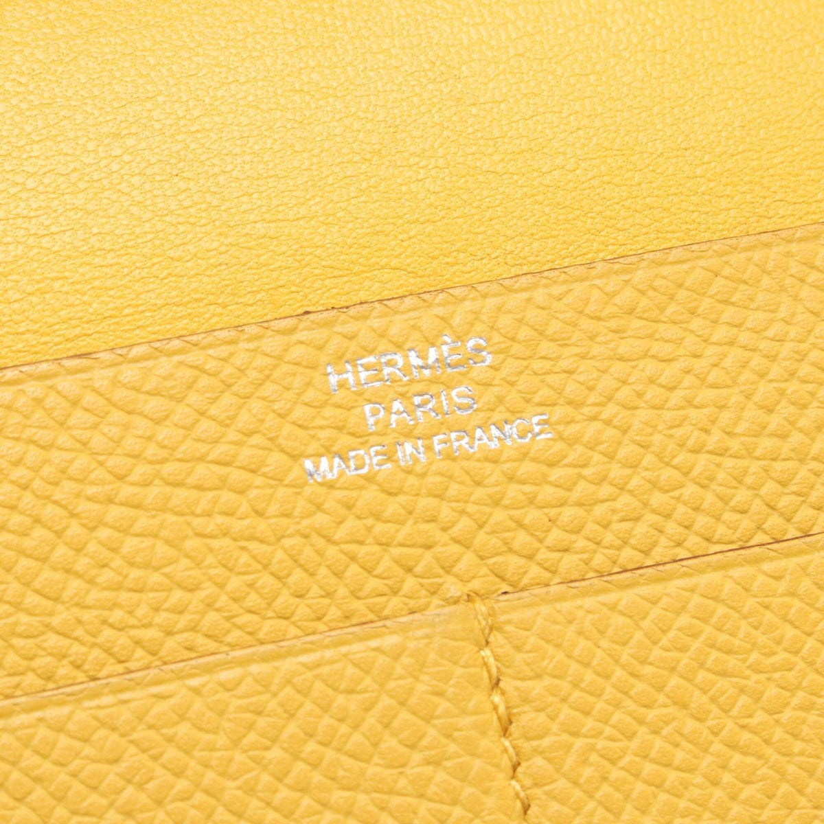 Hermes Sun Yellow Epsom Leather Long Wallet (Bi-Fold) (Pre-Owned)