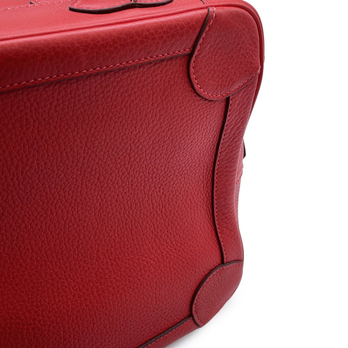 Hermes Vermilion Taurillon Clemence Leather Handbag (Pre-Owned)