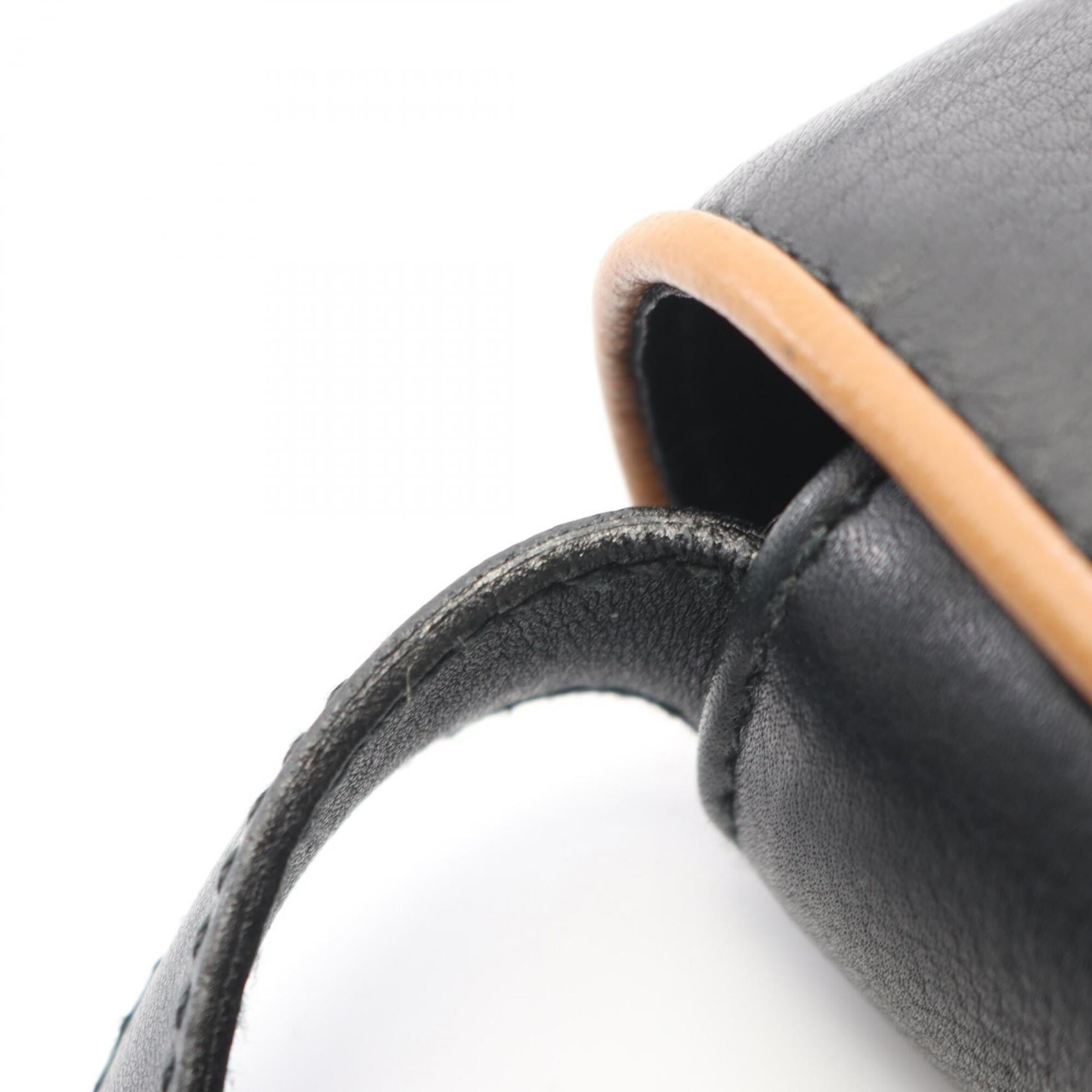 Celine Black Leather Handbag Shoulder Bag (Pre-Owned)