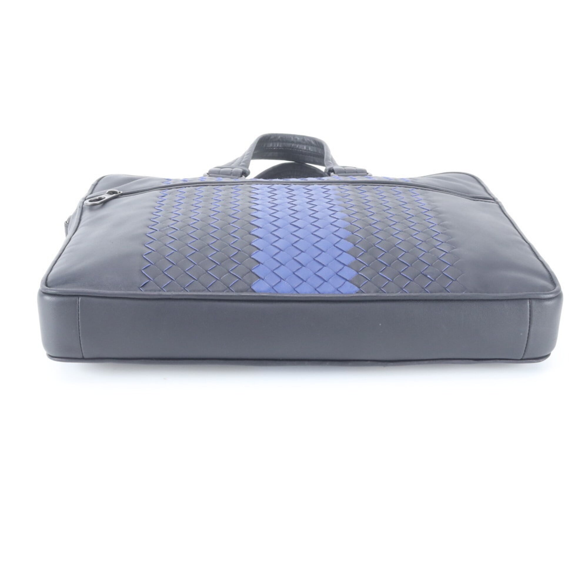 Bottega Veneta Blue Navy Leather Briefcase (Pre-Owned)