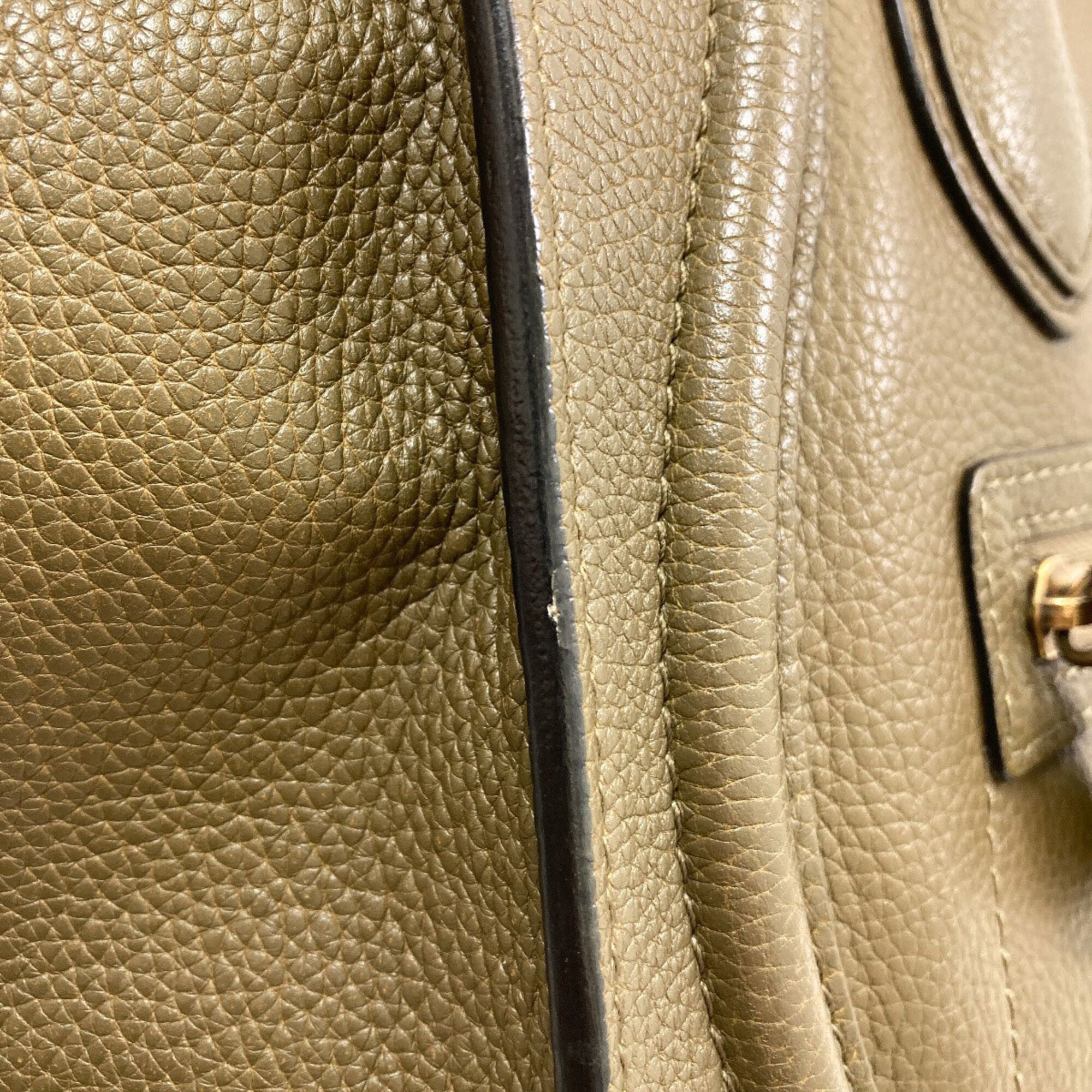 Celine Khaki Leather Handbag (Pre-Owned)