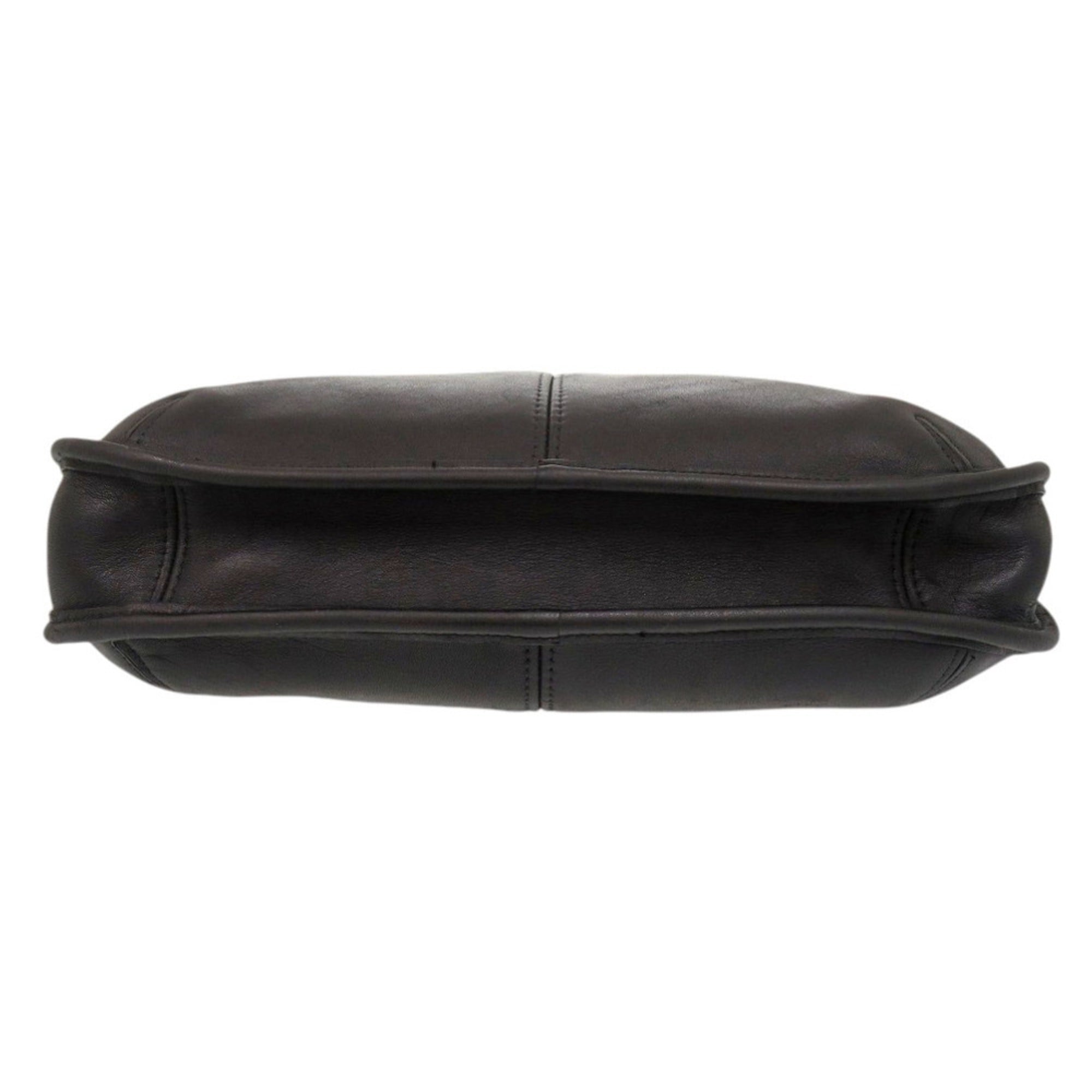Coach Black Leather Handbag Shoulder Bag (Pre-Owned)