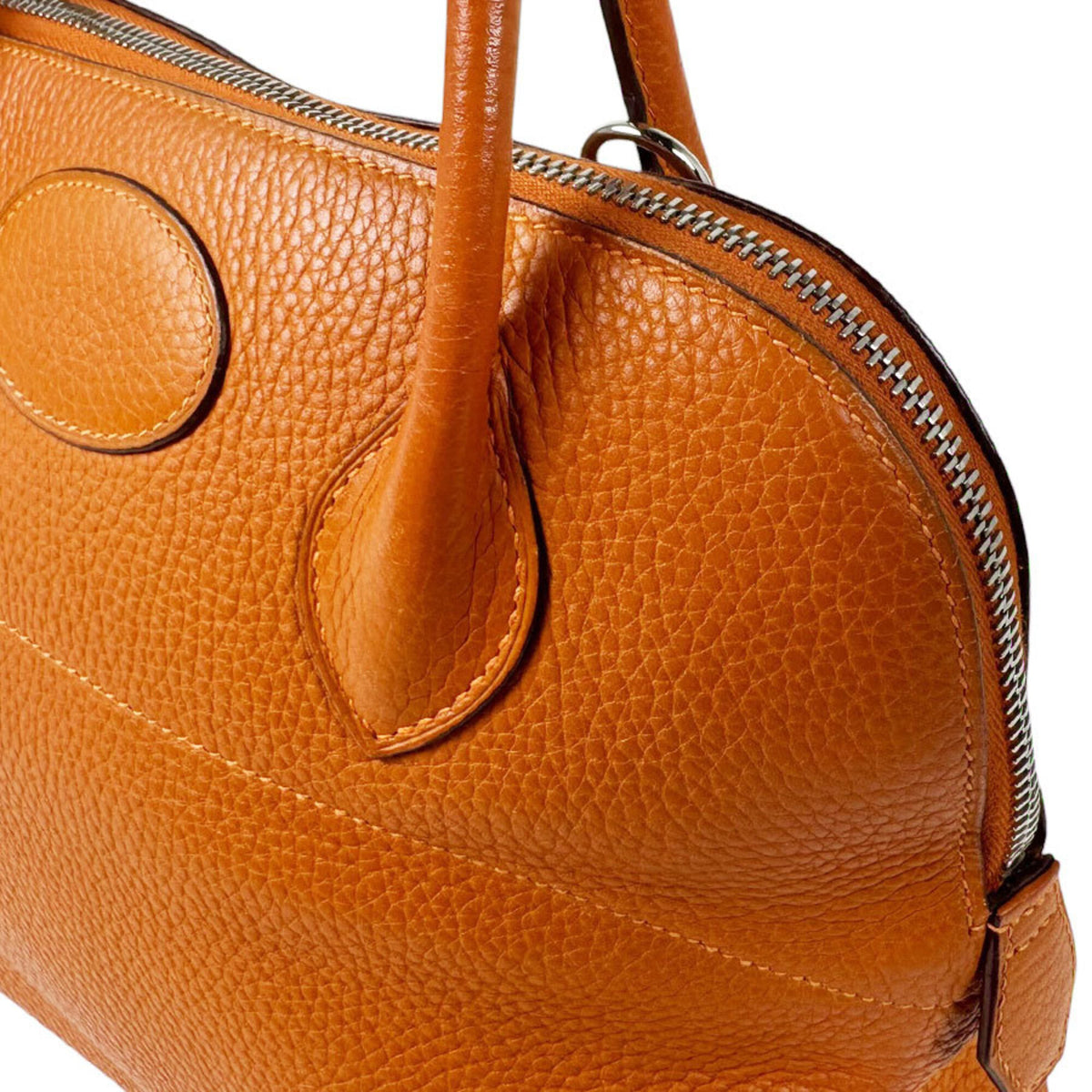 Hermes Orange Taurillon Clemence Leather Handbag Shoulder Bag (Pre-Owned)