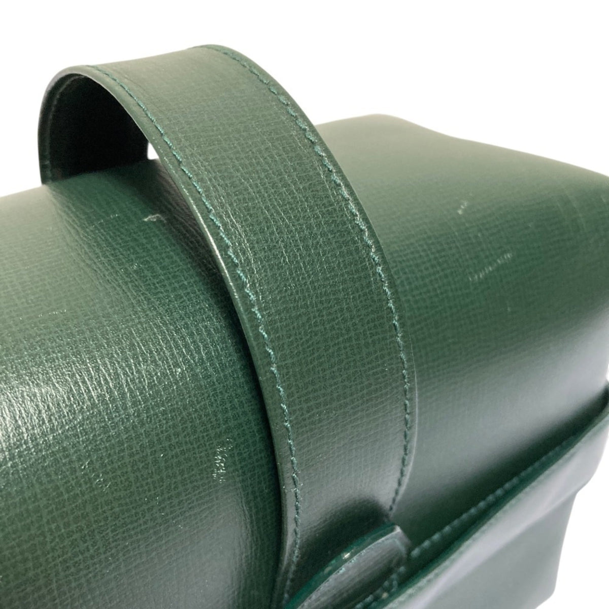 Valextra Green Leather Handbag (Pre-Owned)