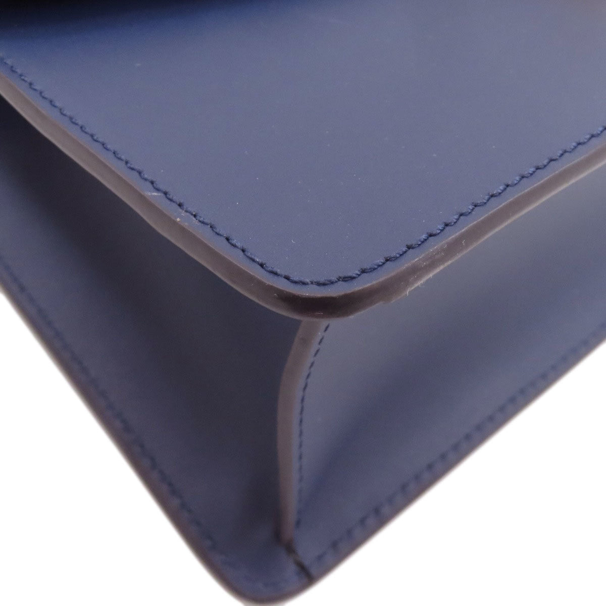 Gucci Navy Leather Shoulder Bag (Pre-Owned)
