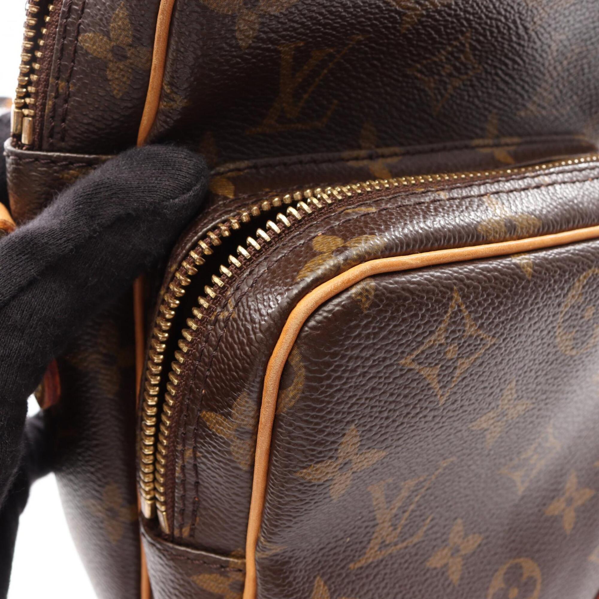 Louis Vuitton Brown Coated Canvas Pvc Monogram Leather Handbag Shoulder Bag (Pre-Owned)