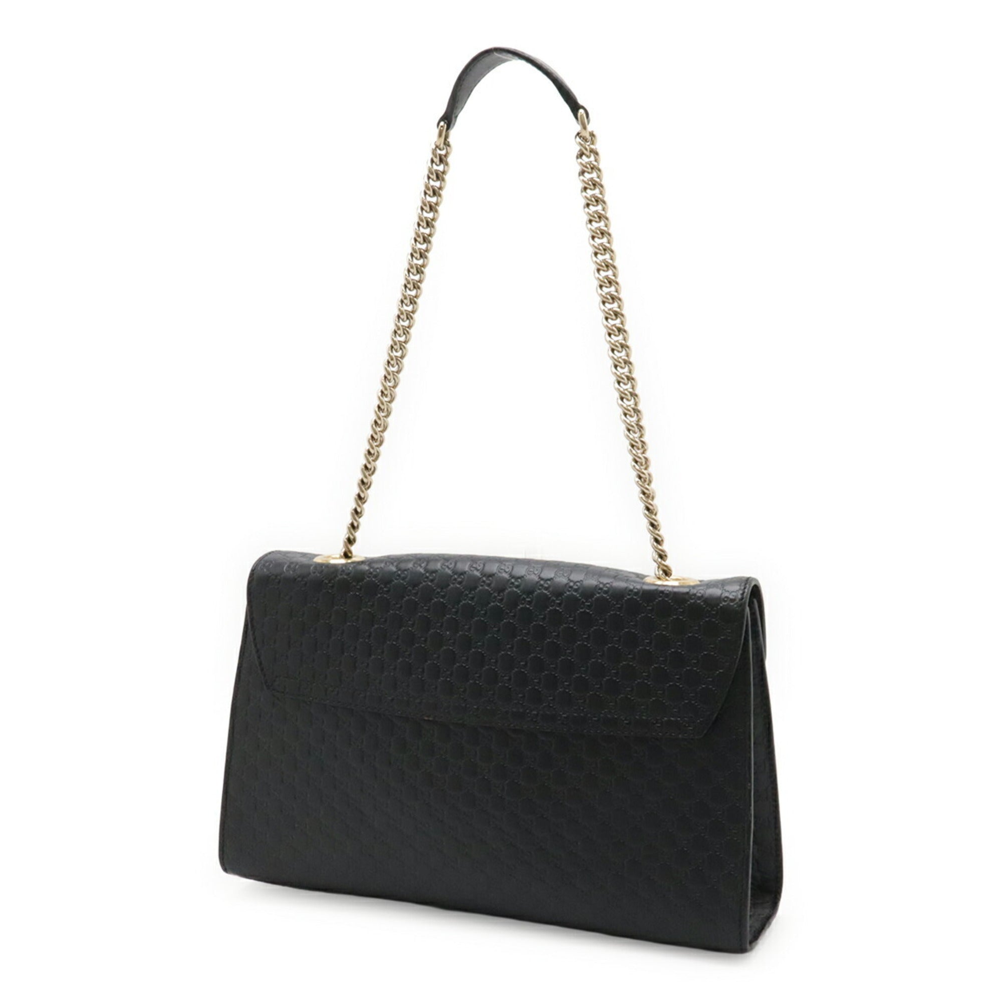 Gucci Microguccissima Black Micro Gg Leather Shoulder Bag (Pre-Owned)