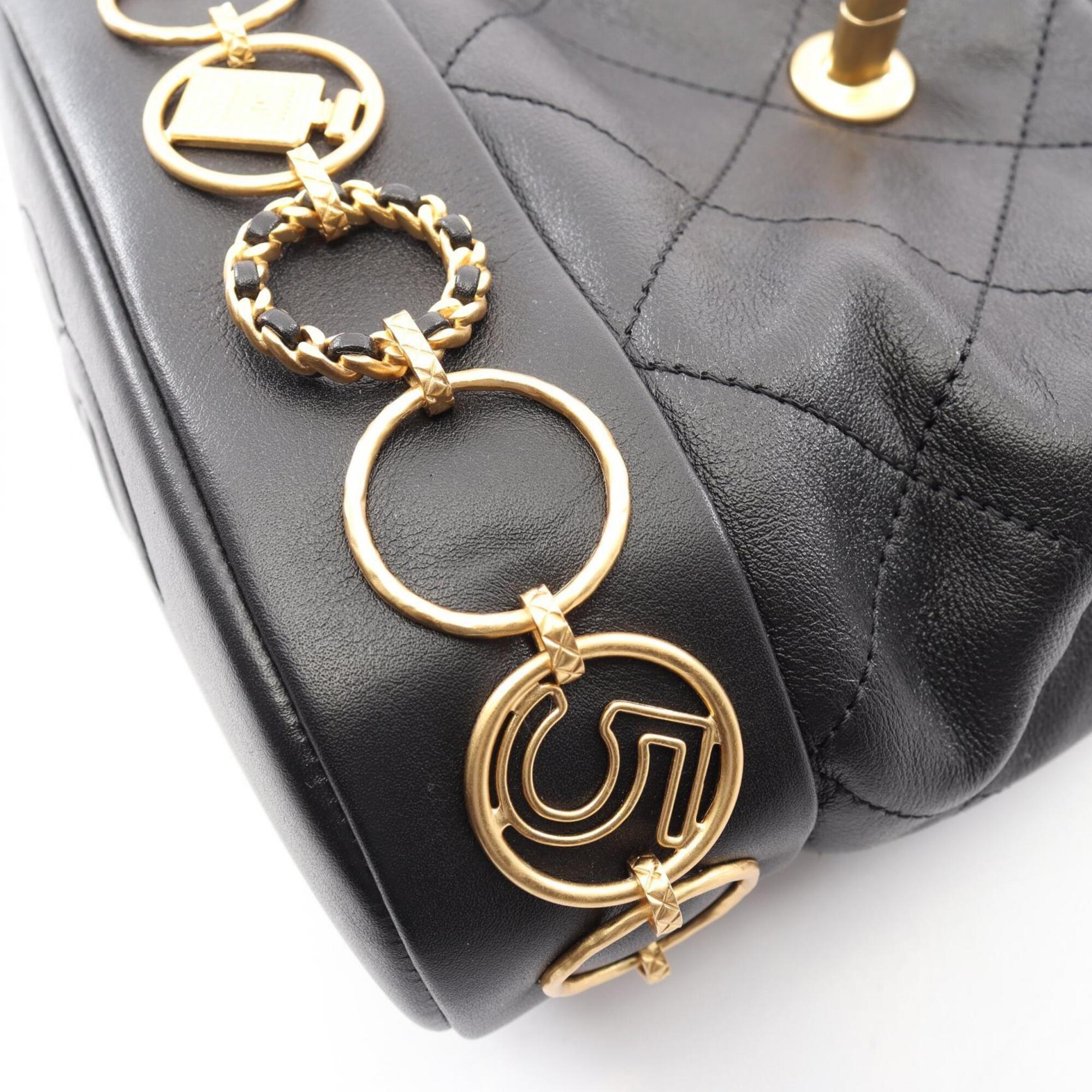 Chanel Black Leather Backpack Handbag (Pre-Owned)