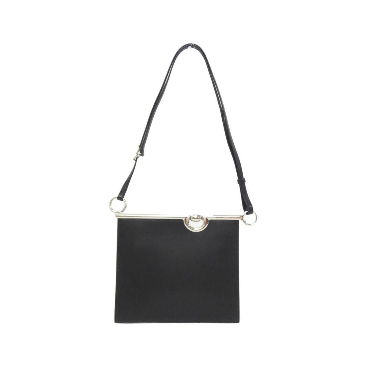 Hermes Black Leather Shoulder Bag (Pre-Owned)