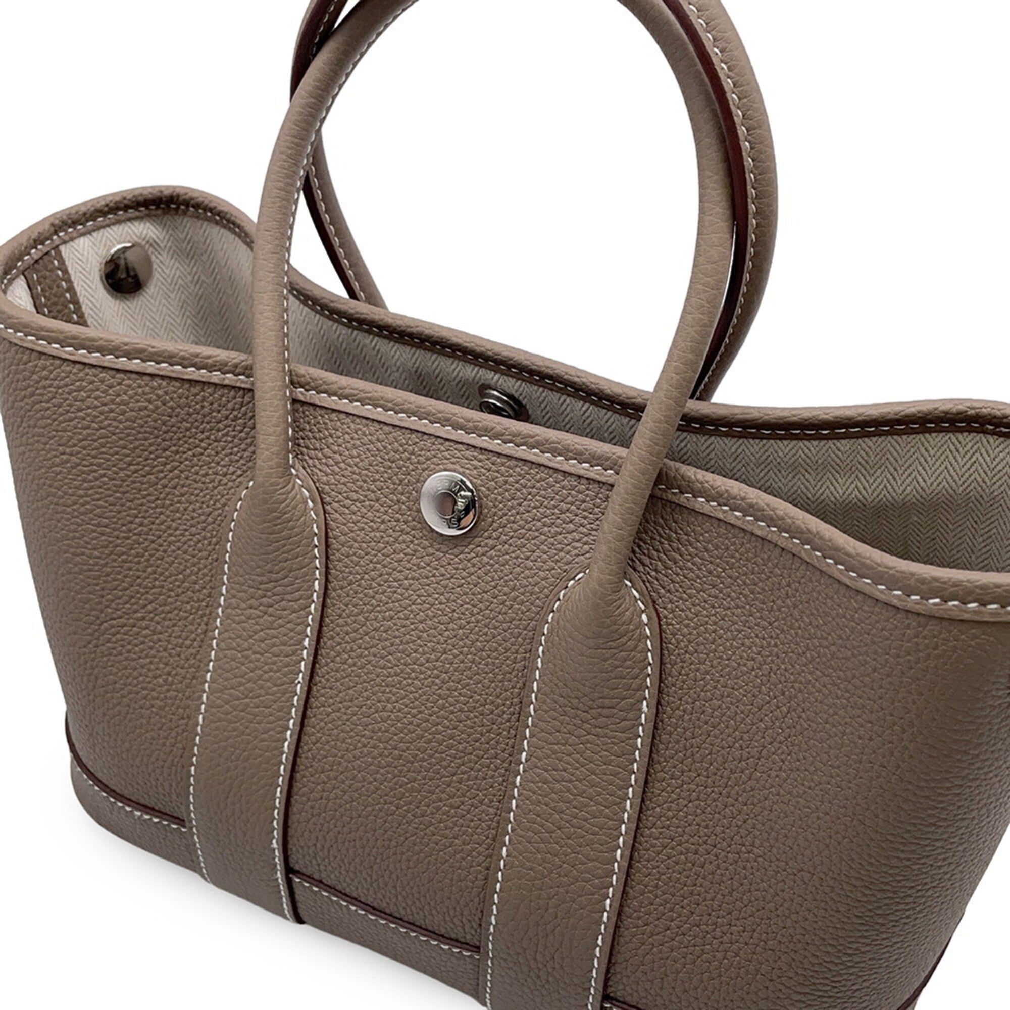 Hermes Etoupe Gray Togo Leather Tote Bag (Pre-Owned)