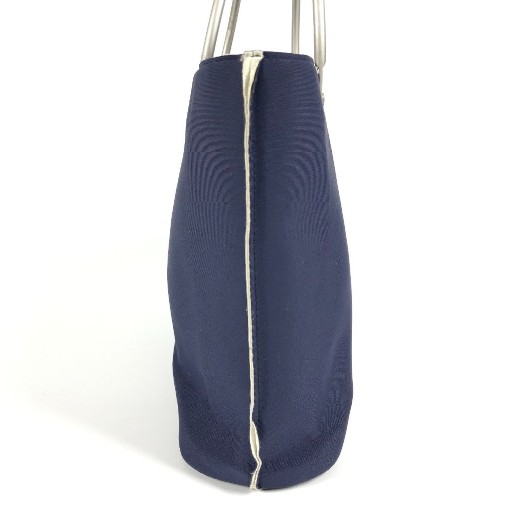 Chanel Navy Polyamide Handbag Tote Bag (Pre-Owned)