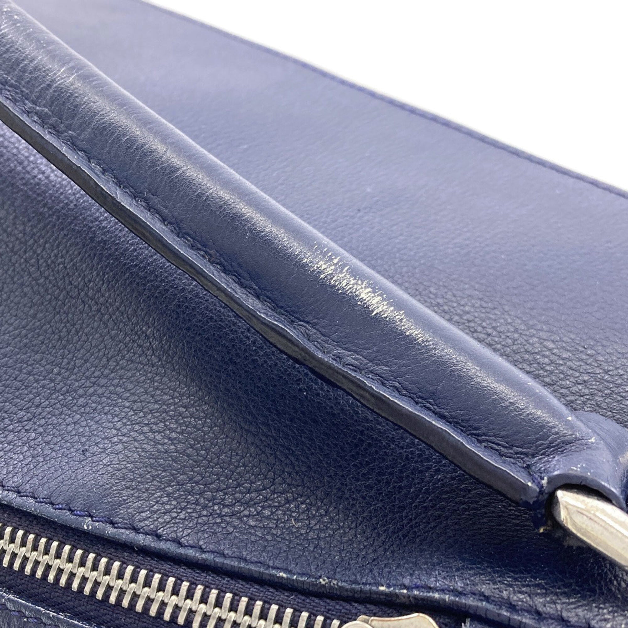 Loewe Navy Leather Handbag (Pre-Owned)