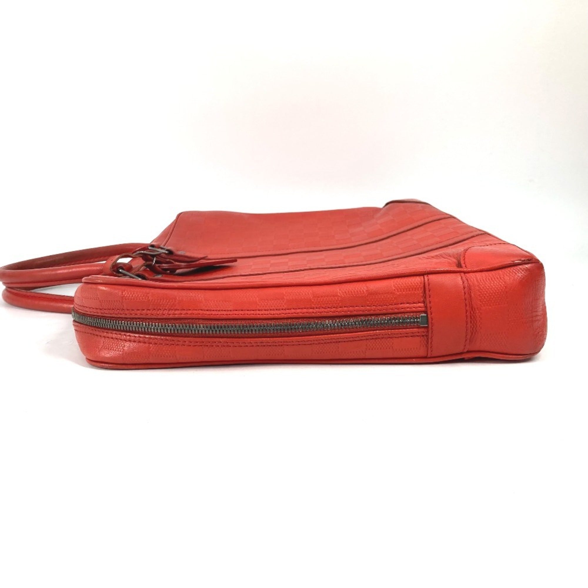 Louis Vuitton Galle Red Color Damier Infini Handbag Tote Bag (Pre-Owned)