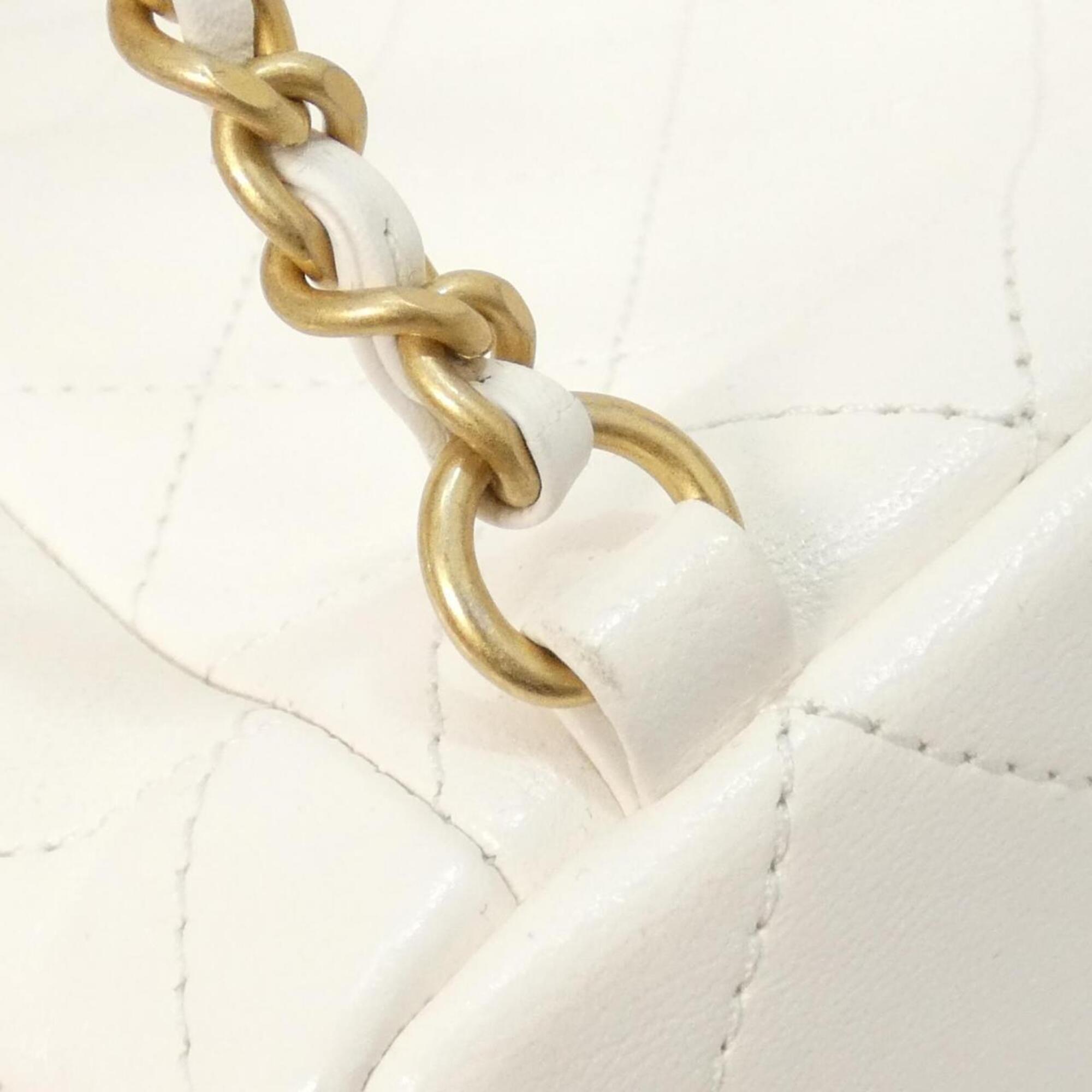 Chanel White Leather Backpack (Pre-Owned)