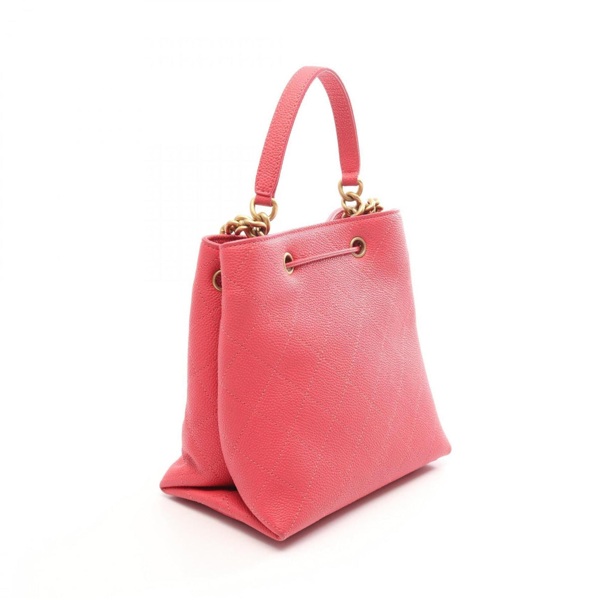 Chanel Pink Grained Calfskin Handbag Shoulder Bag (Pre-Owned)