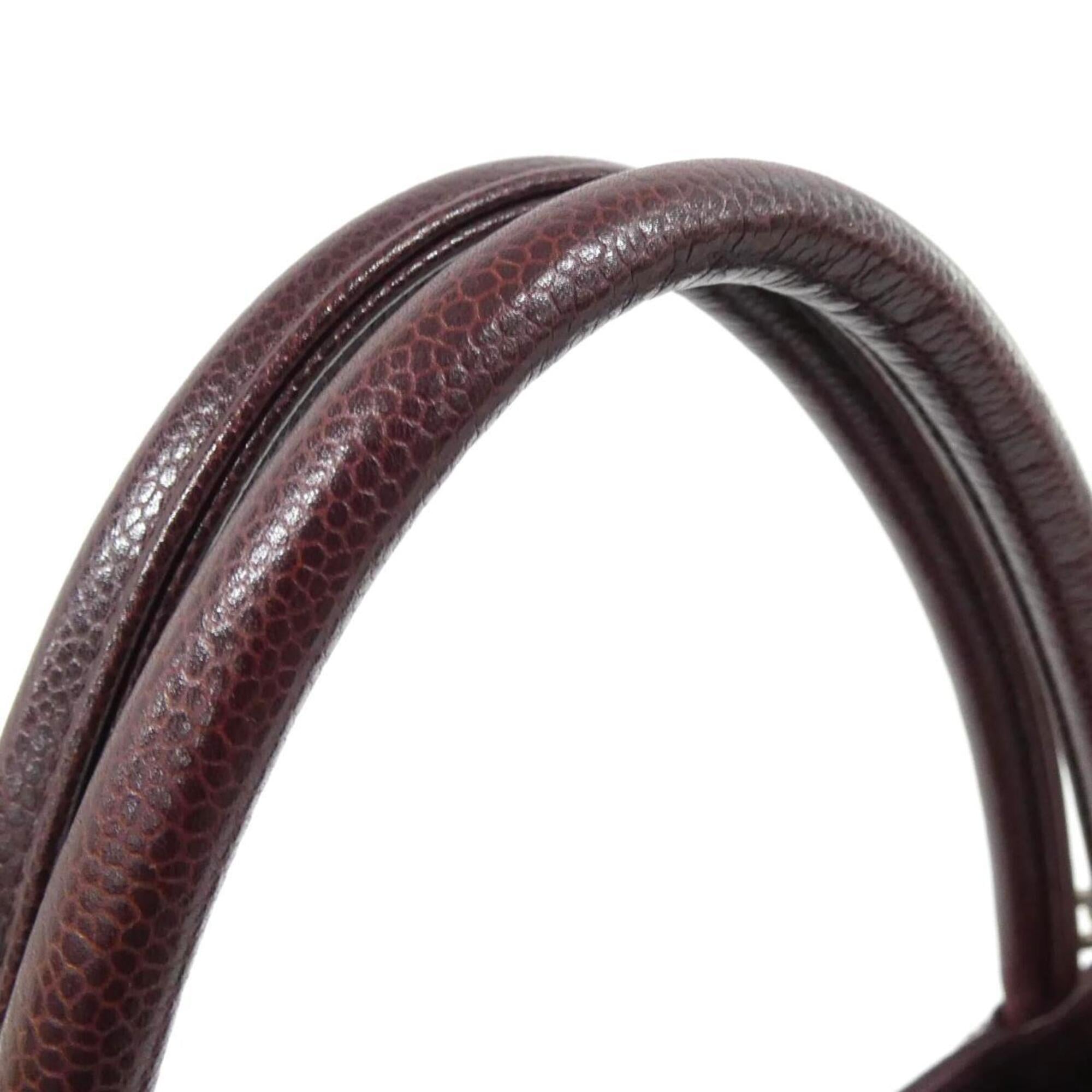 Chanel Bordeaux Grained Calfskin Handbag (Pre-Owned)