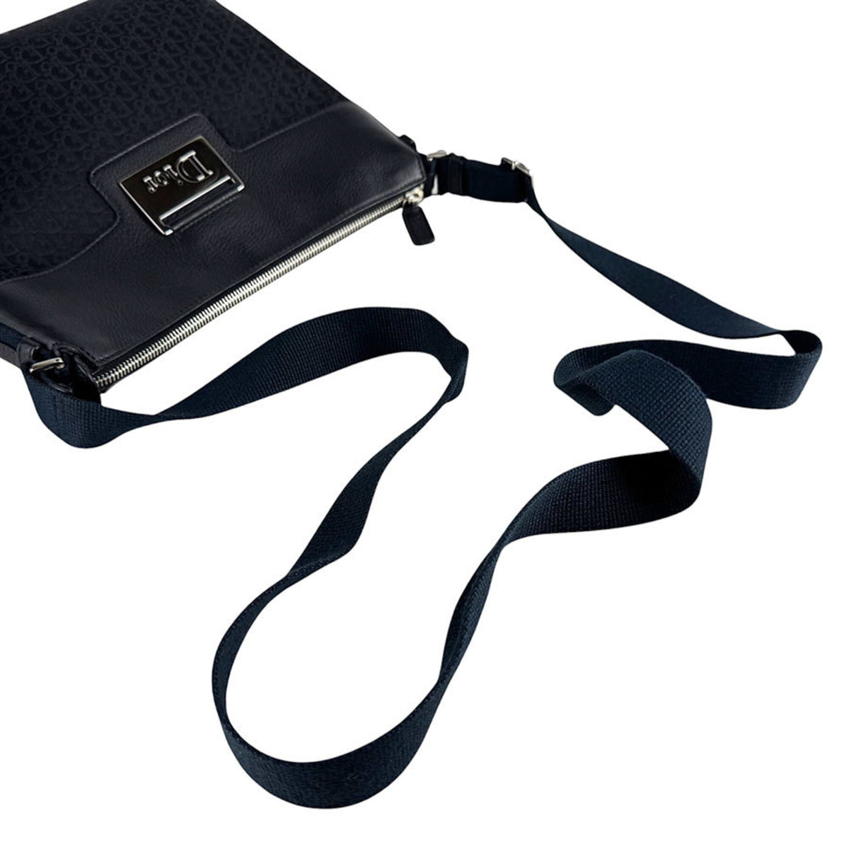 Christian Dior Black Canvas Leather Shoulder Bag (Pre-Owned)