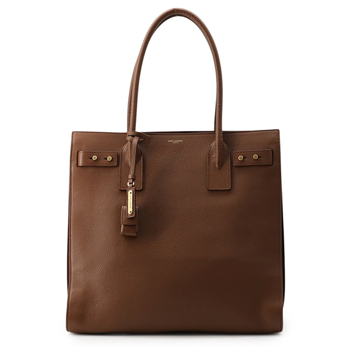 Saint Laurent Brown Leather Handbag Tote Bag (Pre-Owned)