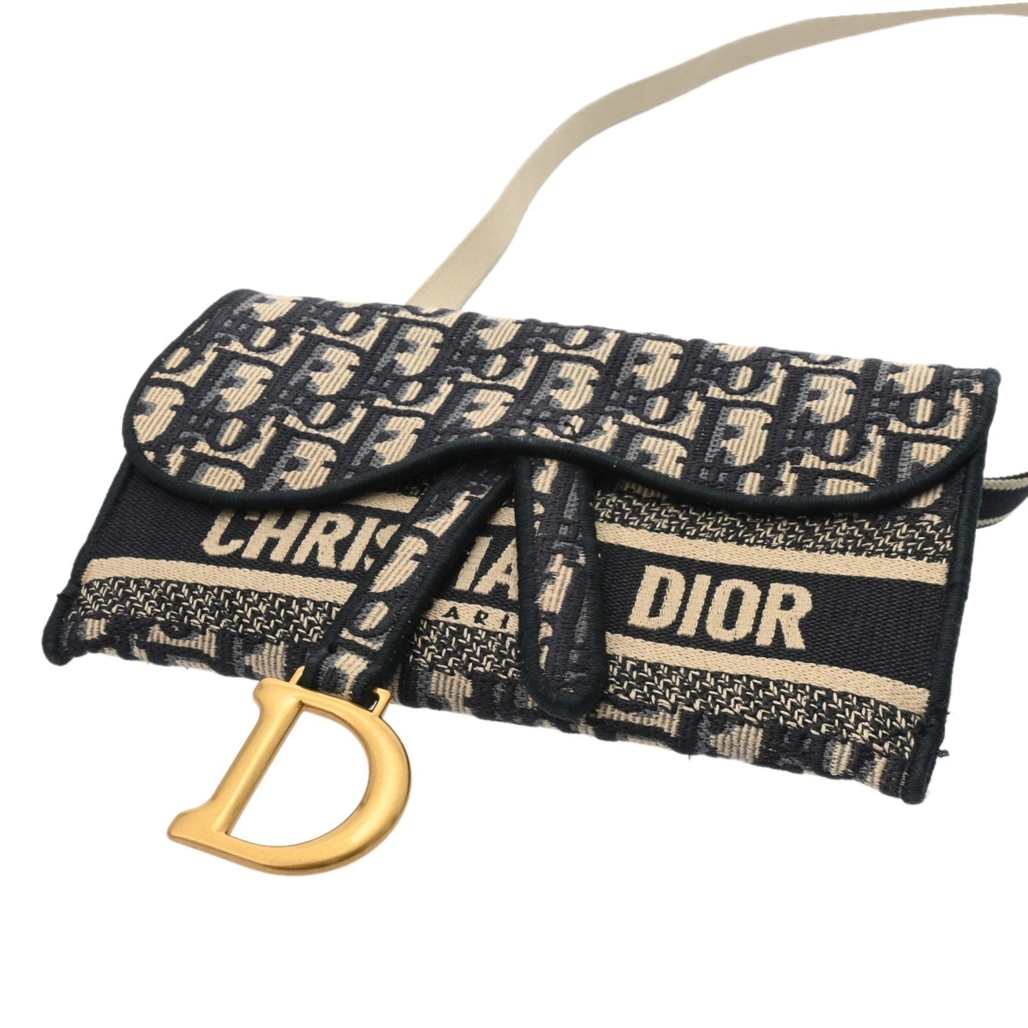 Christian Dior Blue Canvas Shoulder Bag (Pre-Owned)