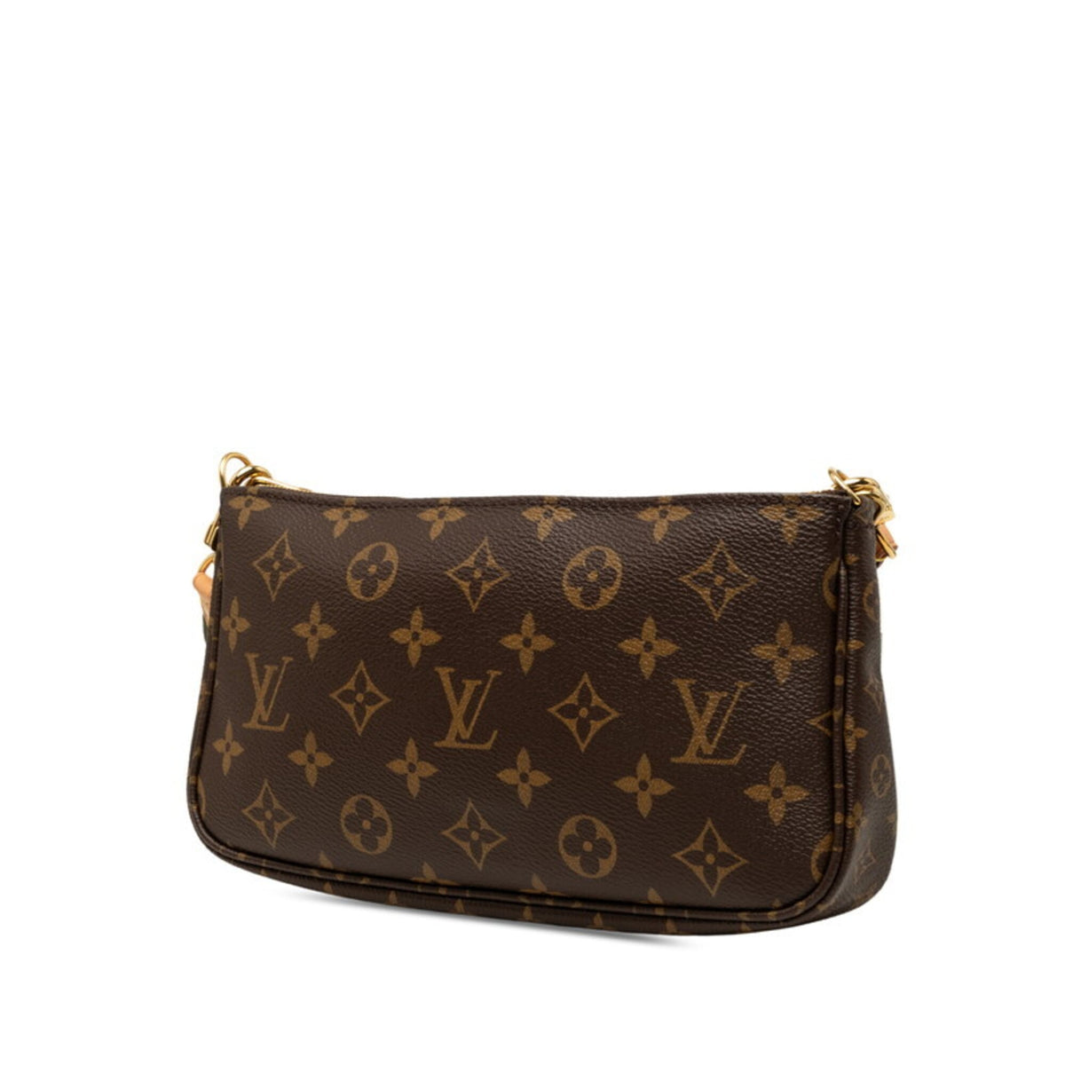 Louis Vuitton Monogram Brown Pvc Leather Handbag Pochette Pouch Shoulder Bag (Pre-Owned)