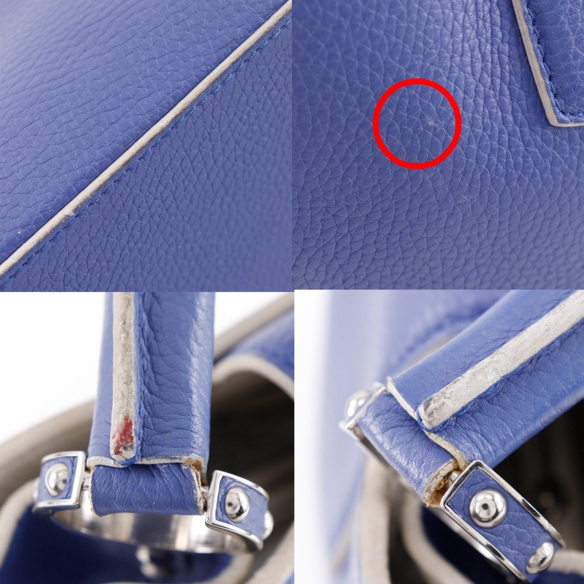 Louis Vuitton Blue White Handbag (Pre-Owned)