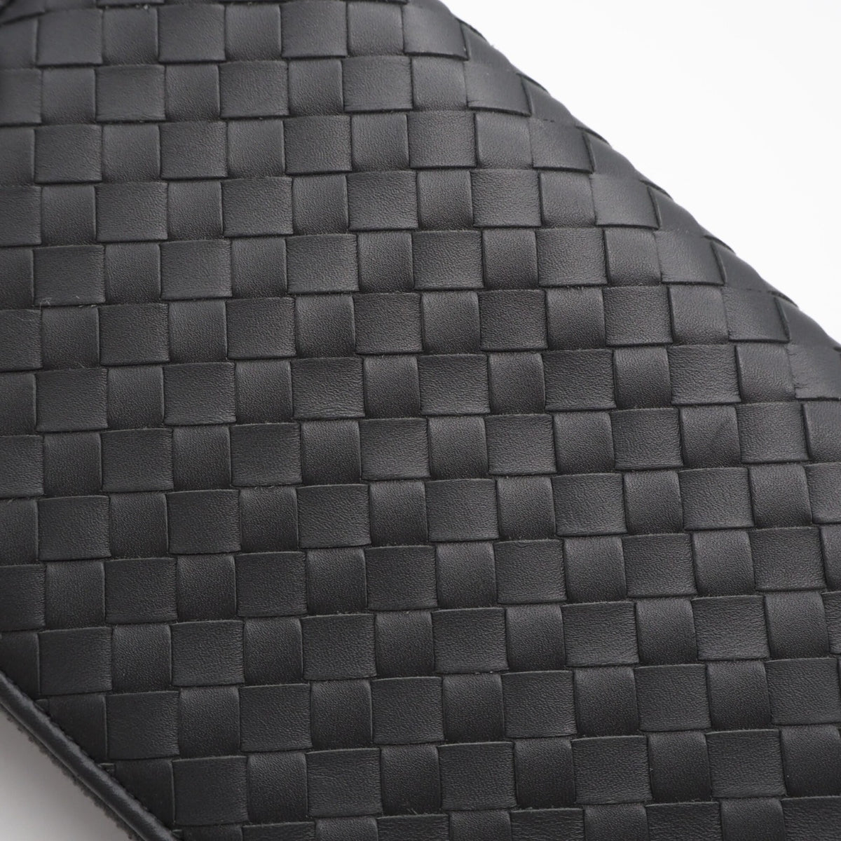 Bottega Veneta Intrecciato Gray Leather Long Wallet (Bi-Fold) (Pre-Owned)