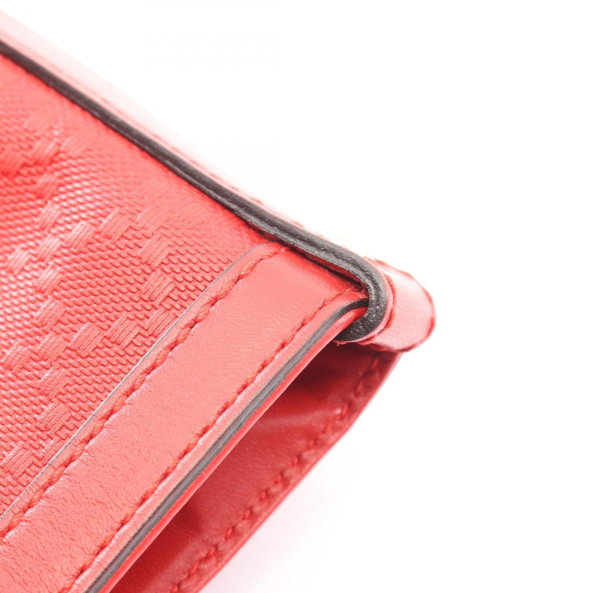 Gucci Red Color Leather Handbag Tote Bag (Pre-Owned)