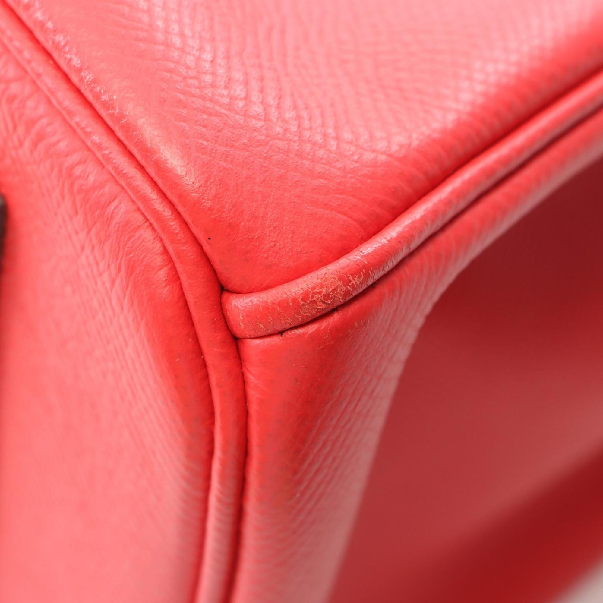 Hermes Bougainvillier Red Color Epsom Leather Handbag (Pre-Owned)