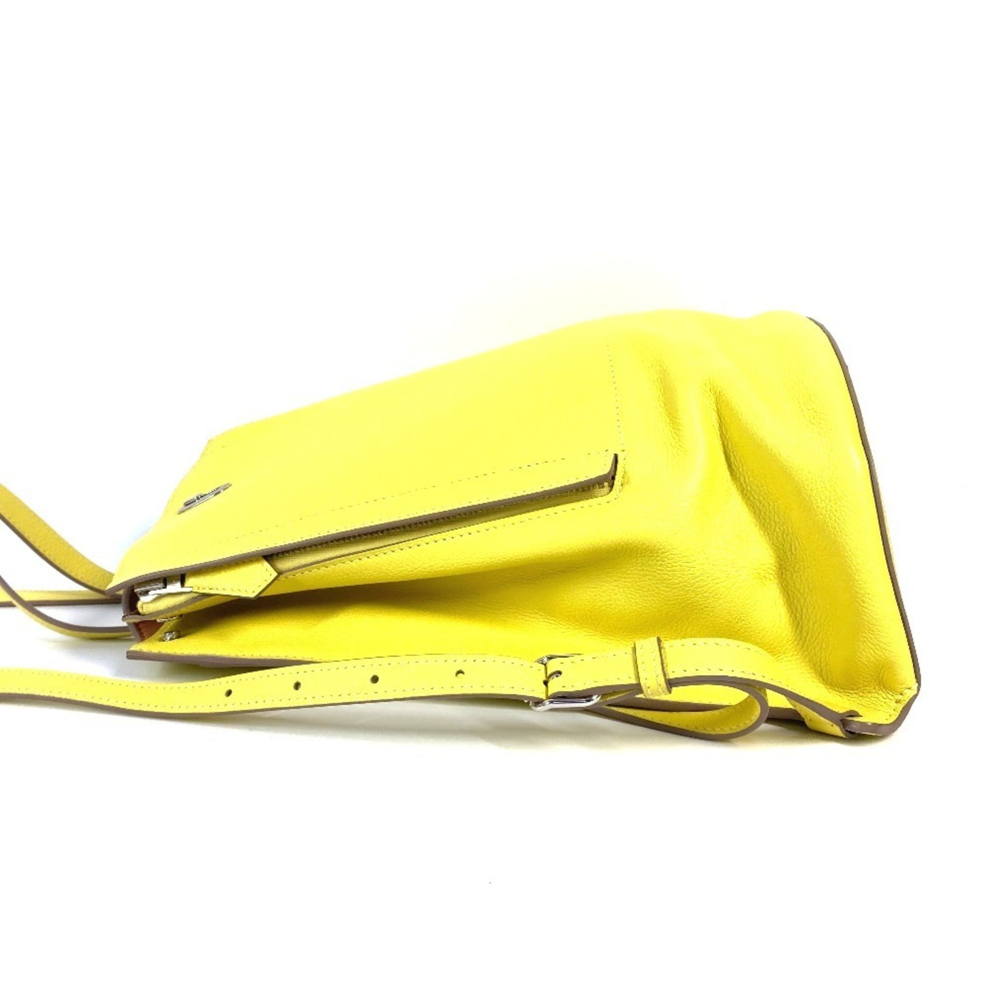 Hermes Yellow Leather Backpack (Pre-Owned)