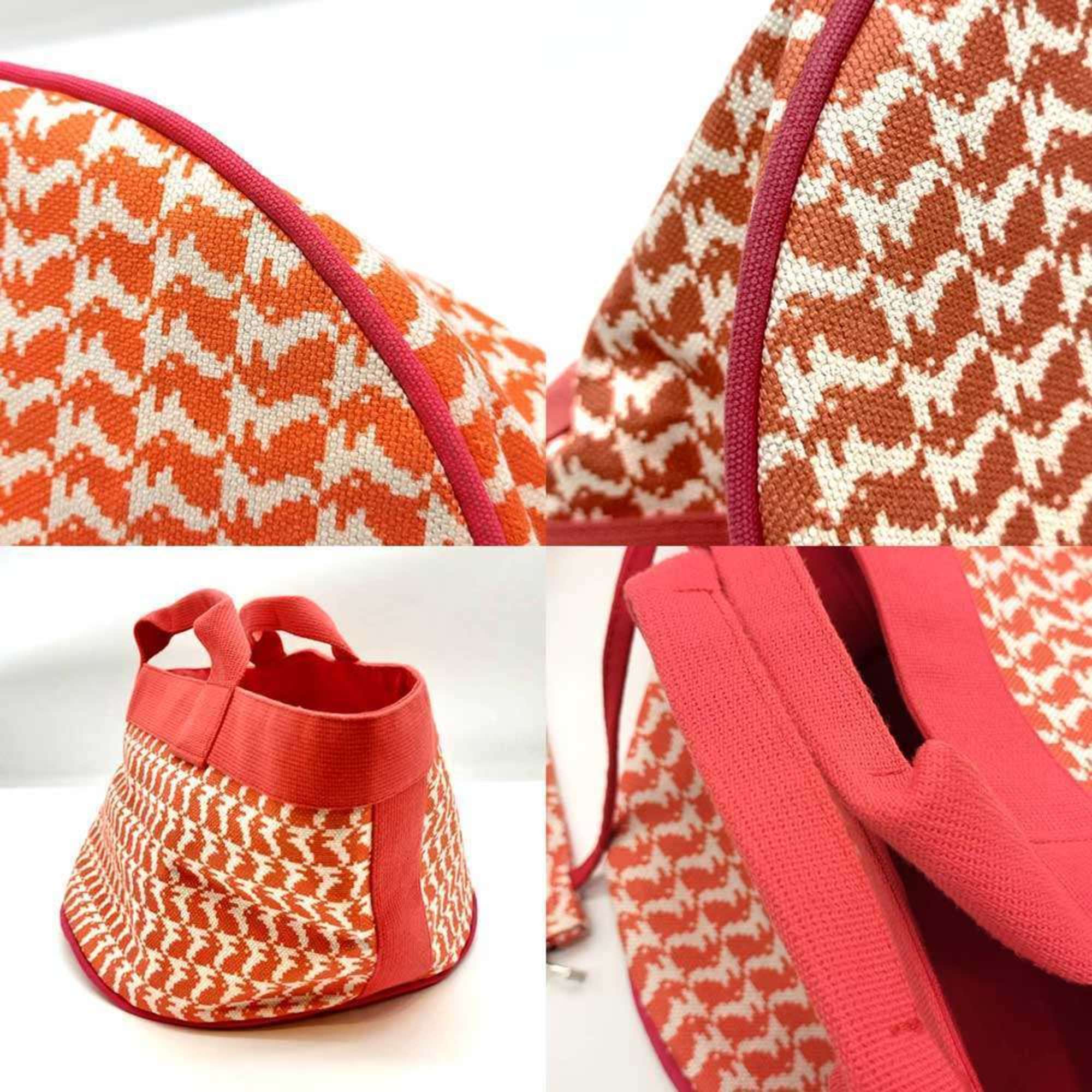 Hermes Orange Canvas Tote Bag (Pre-Owned)
