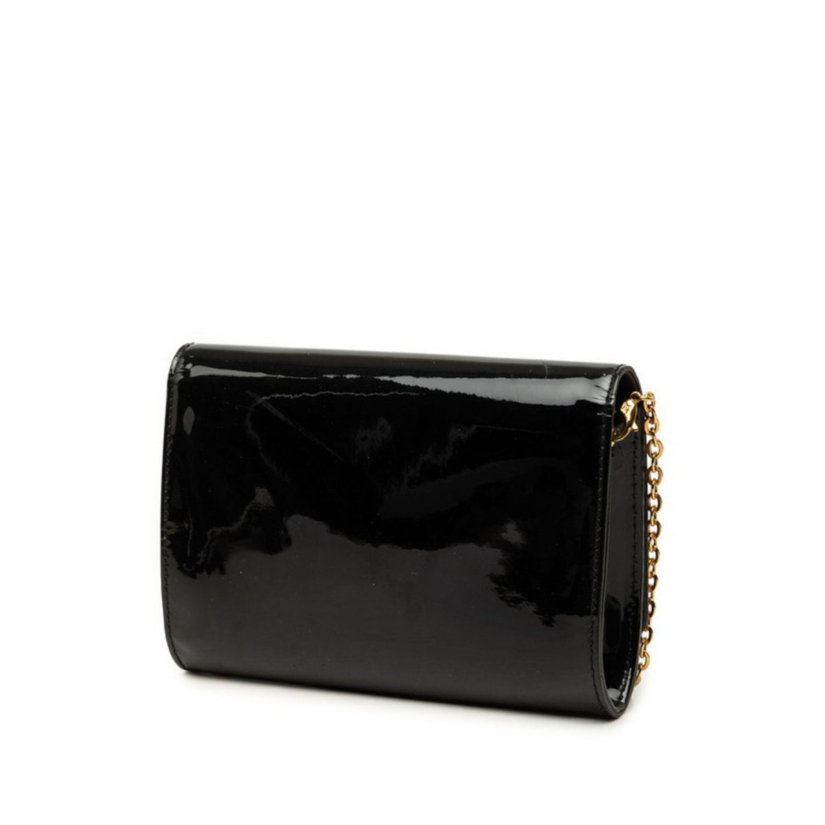 Louis Vuitton Black Noir Patent Leather Pochette Shoulder Bag (Pre-Owned)