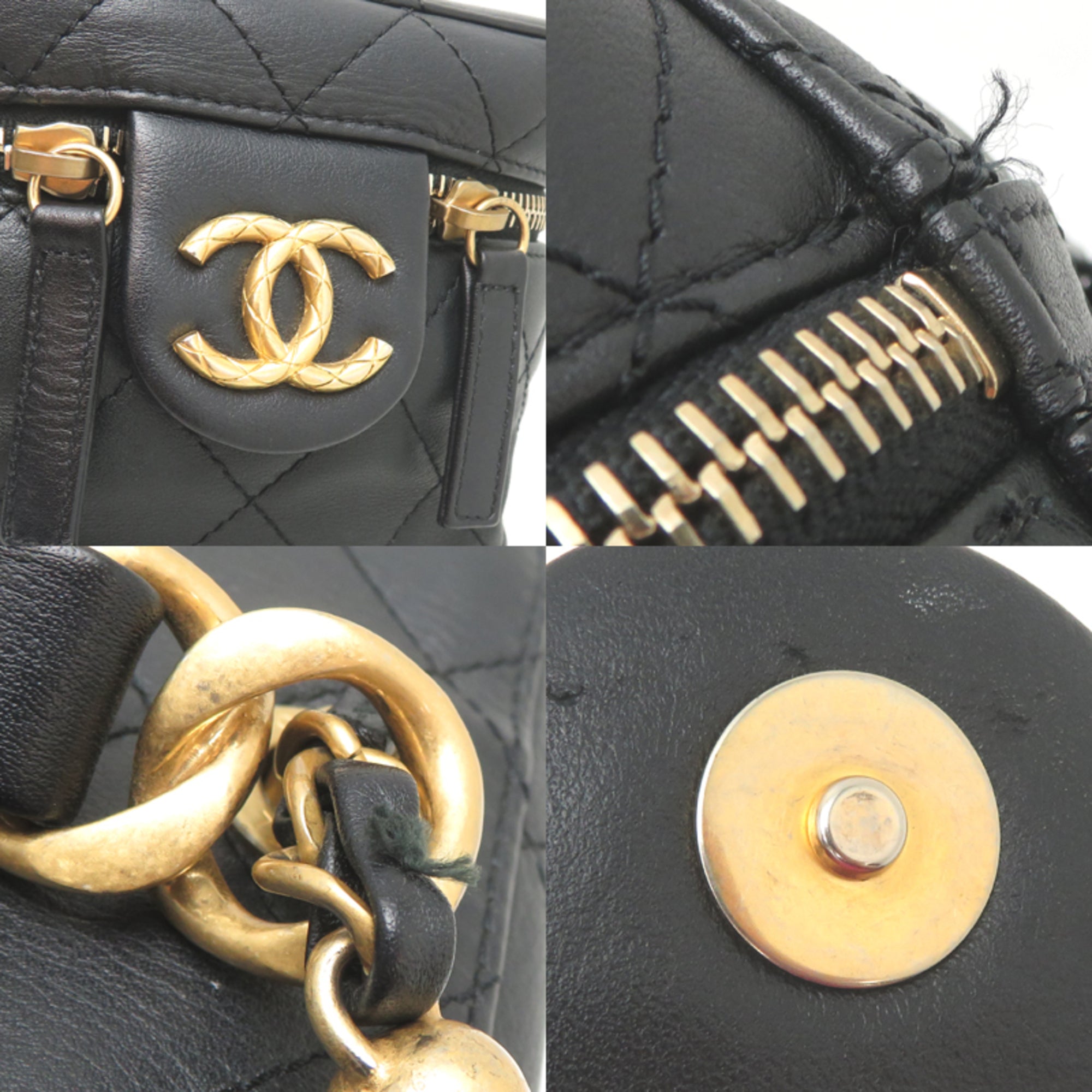 Chanel Black Leather Shoulder Bag (Pre-Owned)