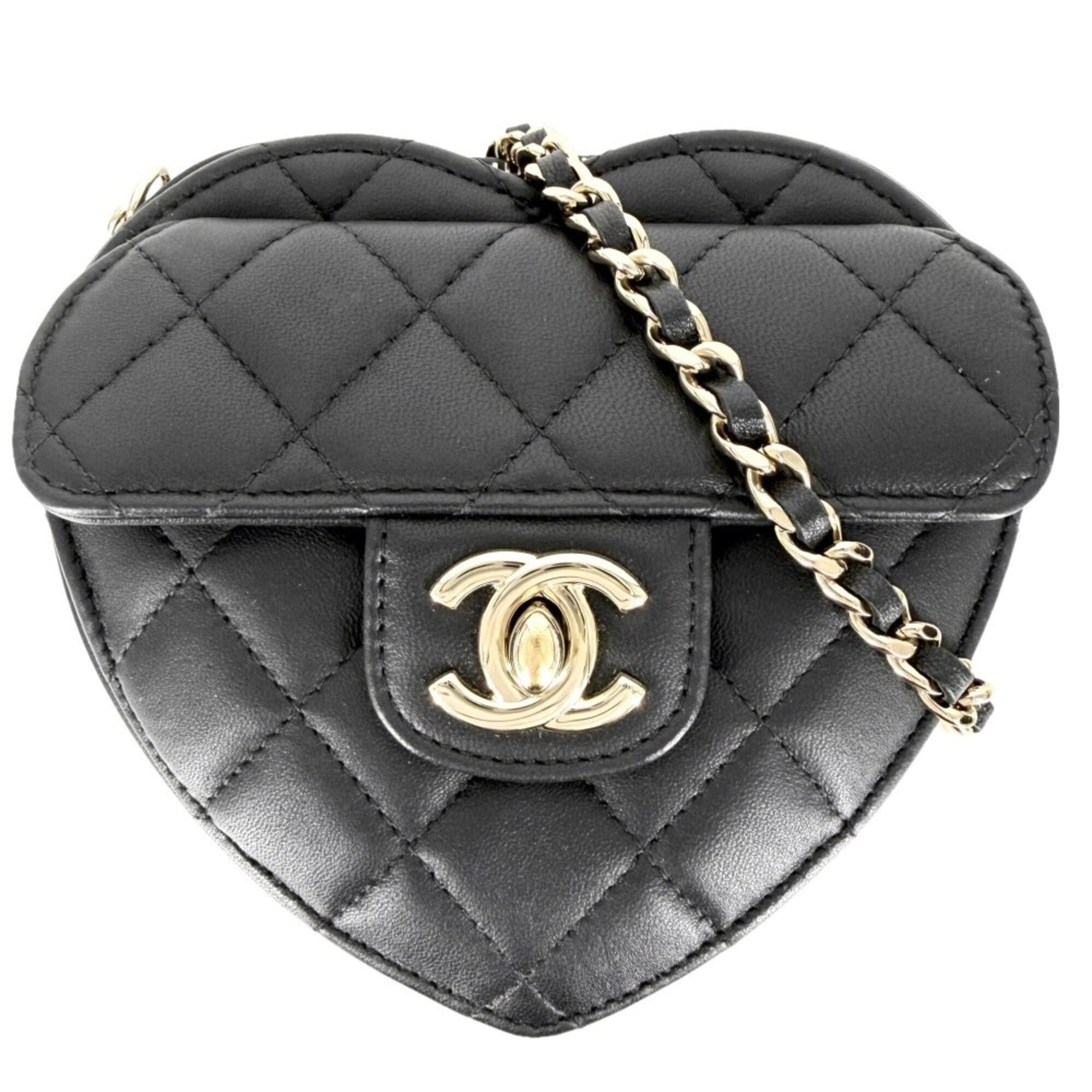 Chanel Black Leather Shoulder Bag (Pre-Owned)