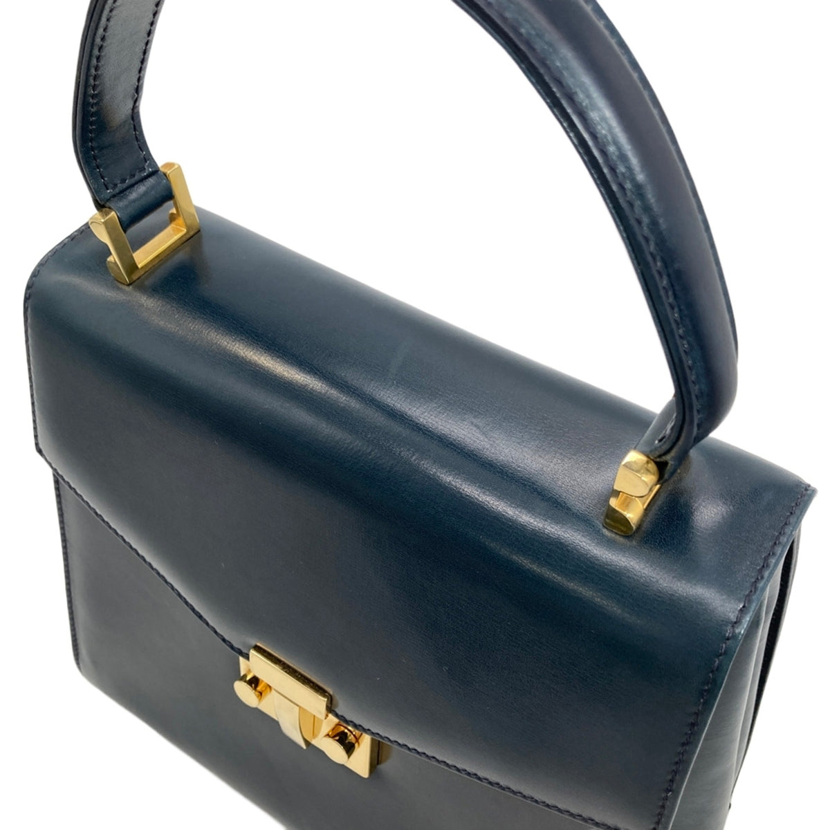 Tiffany Navy Leather Handbag (Pre-Owned)