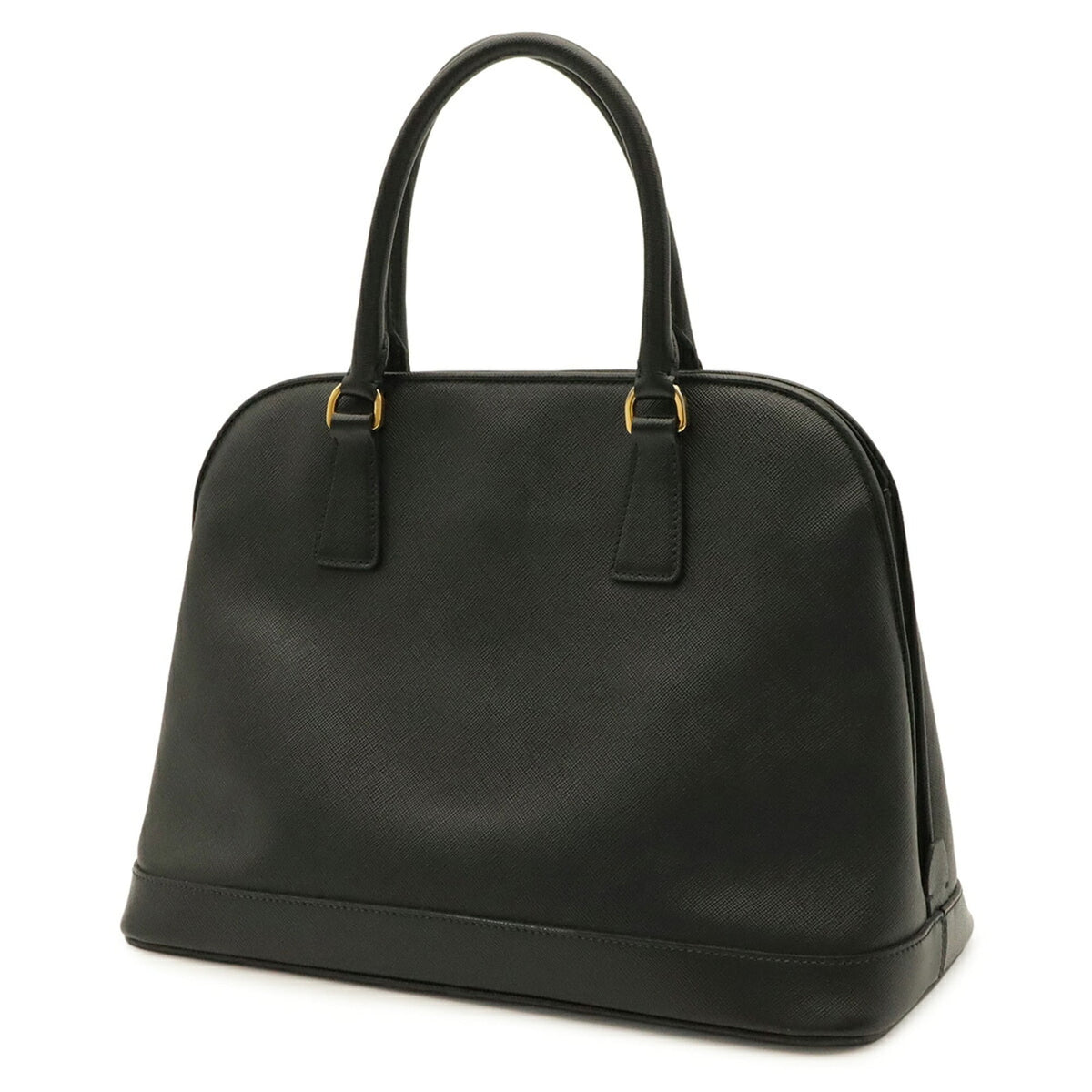 Prada Saffiano Black Nero Leather Handbag Shoulder Bag Tote Bag (Pre-Owned)