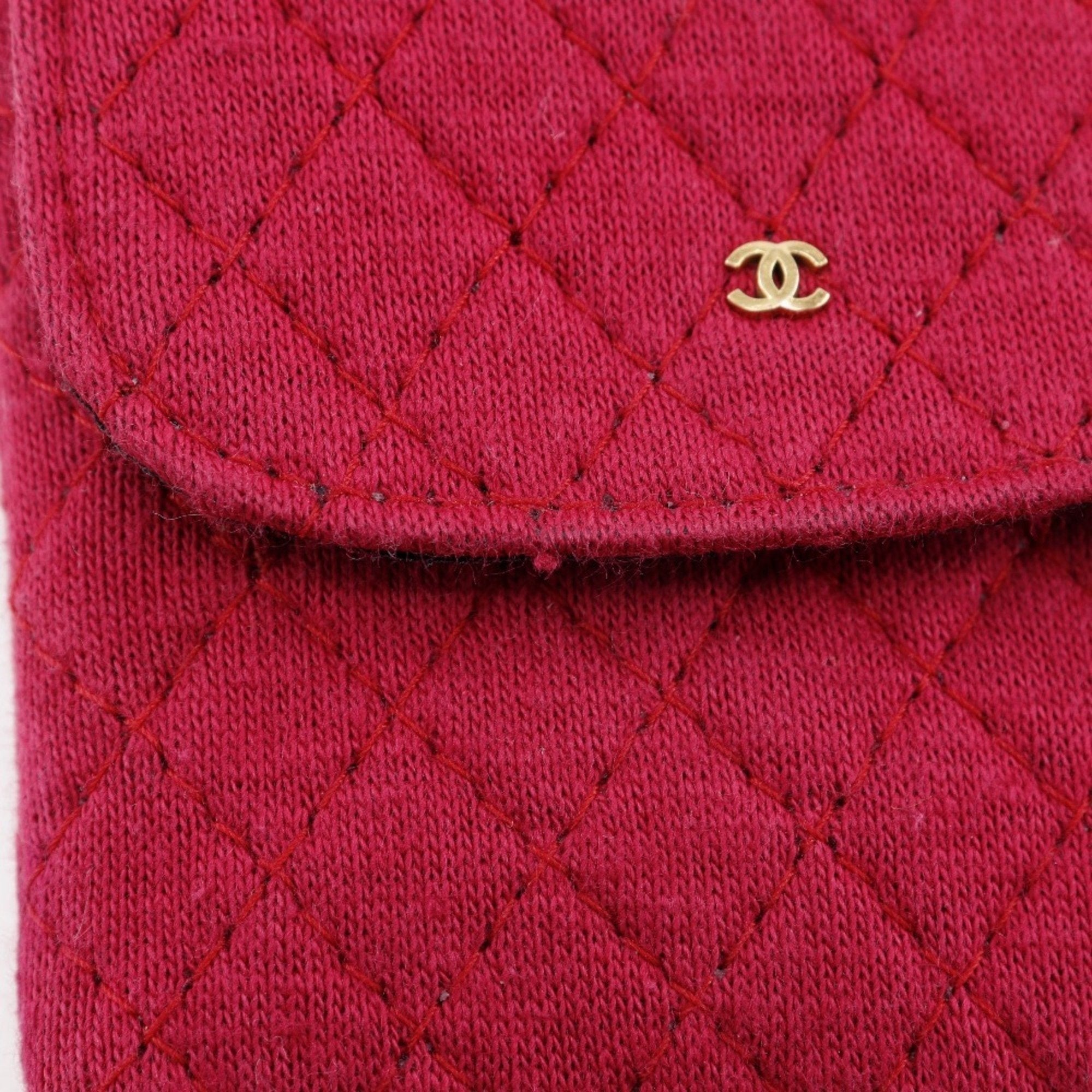 Chanel Pink Cotton Pouch Shoulder Bag (Pre-Owned)