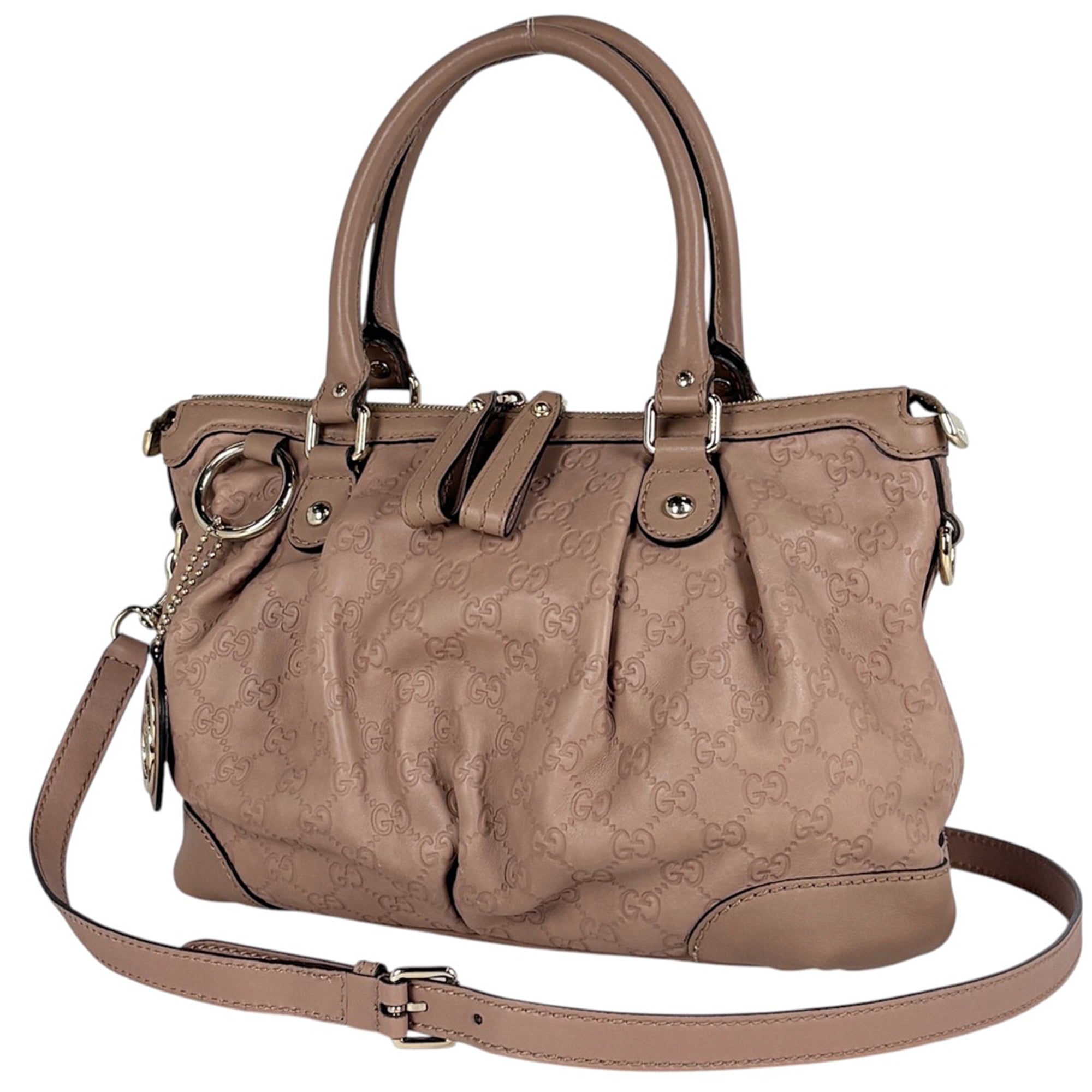 Gucci Salmon Pink Leather Handbag (Pre-Owned)