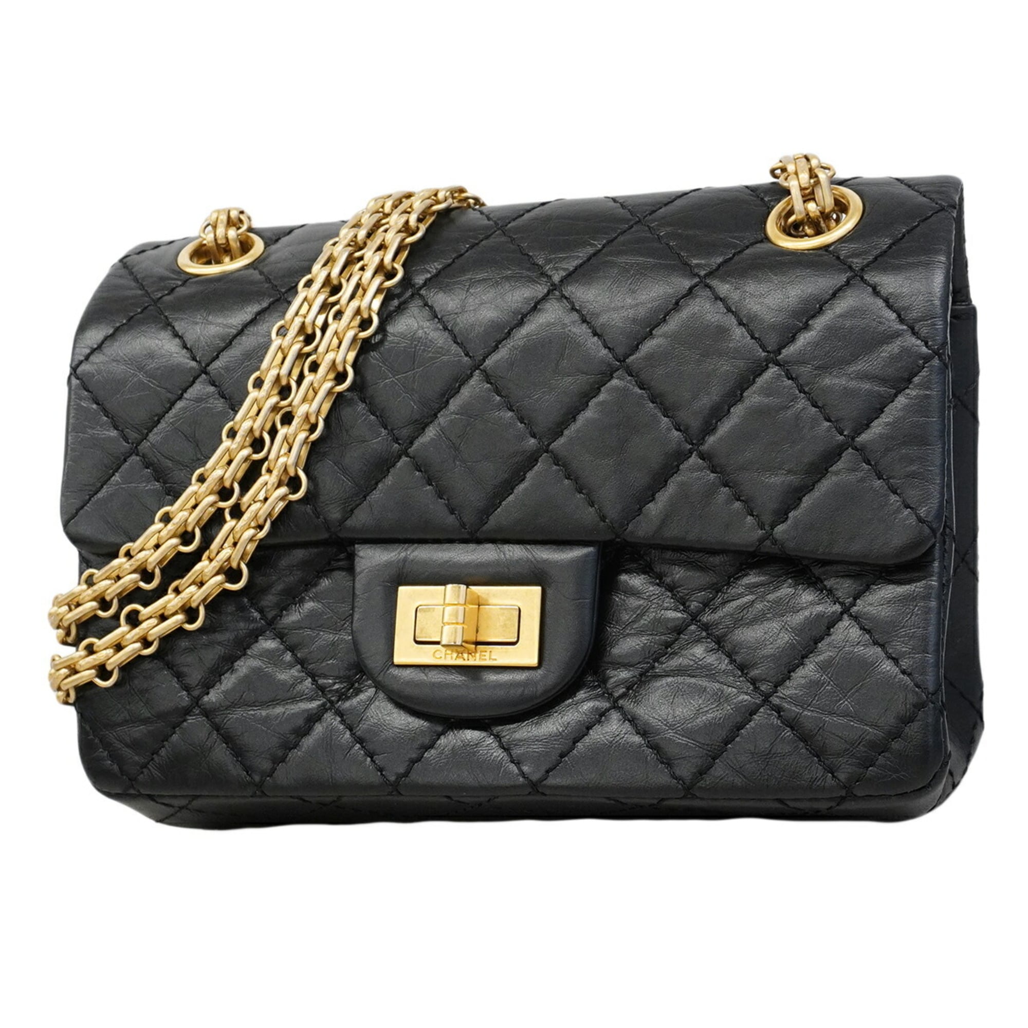 Chanel Black Leather Shoulder Bag (Pre-Owned)