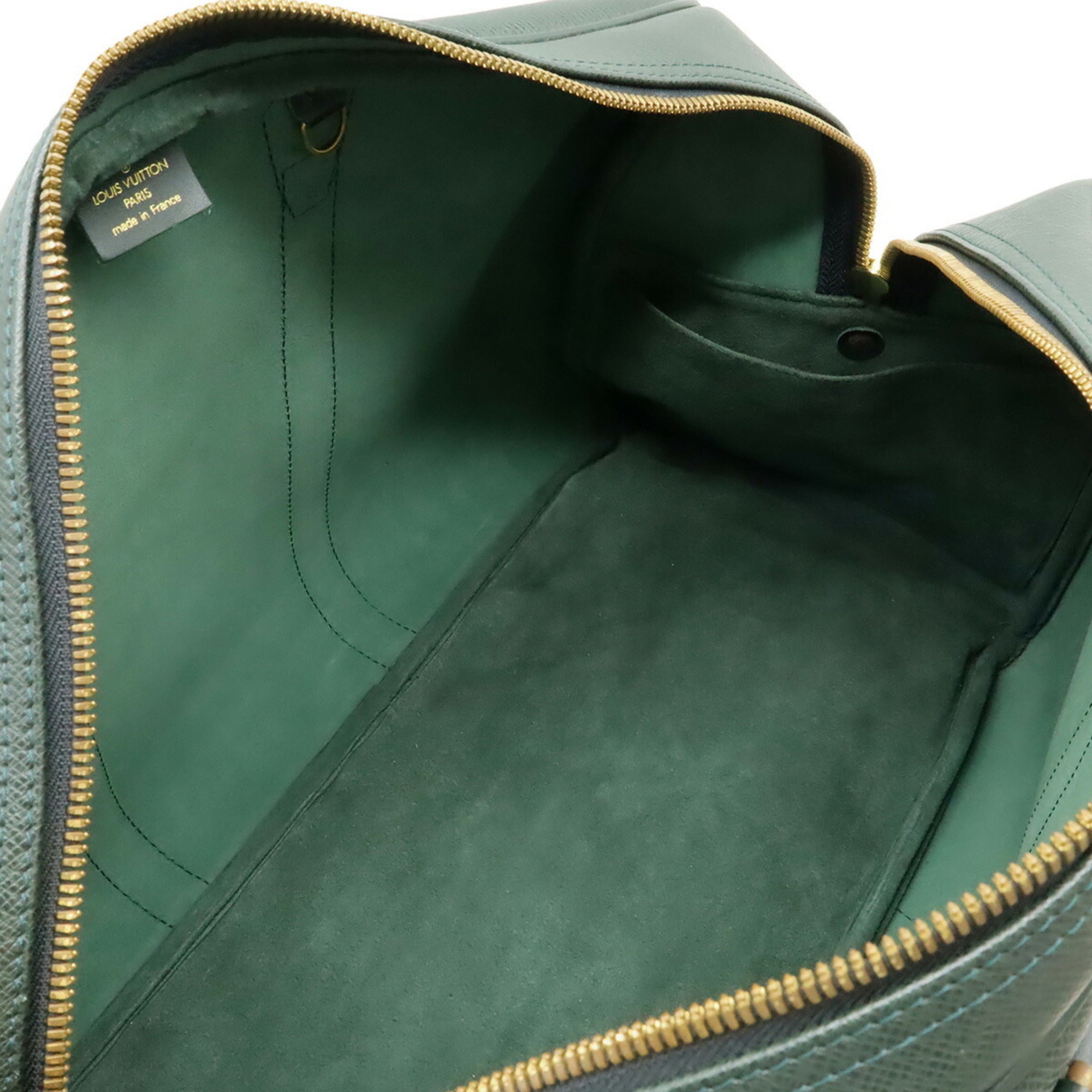 Louis Vuitton Green Taiga Leather Boston Bag Shoulder Bag (Pre-Owned)