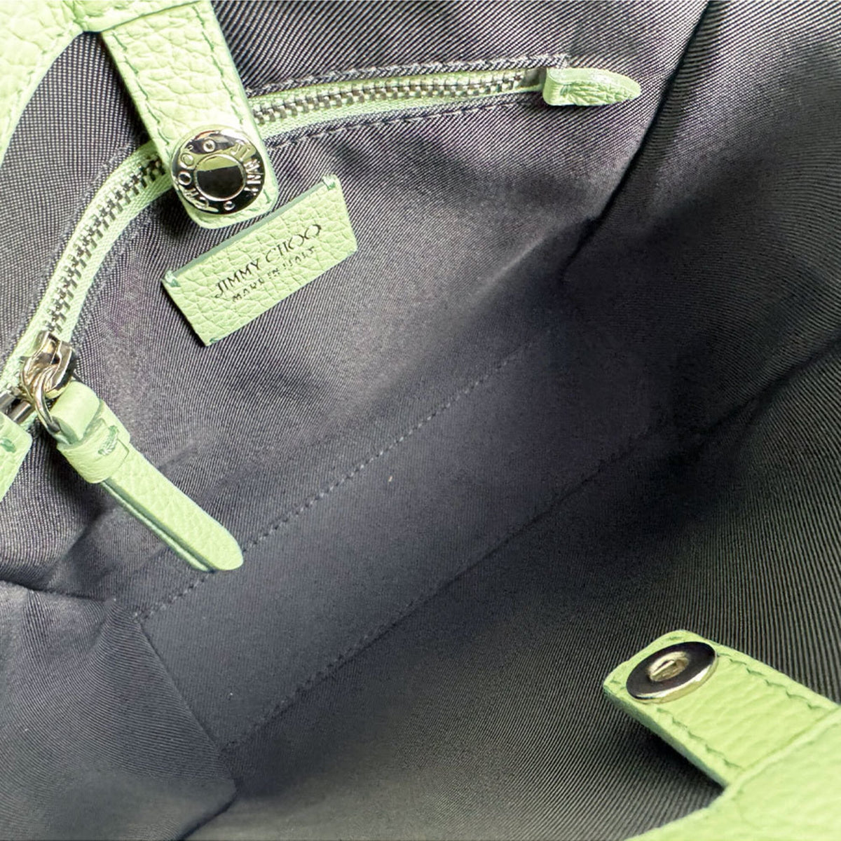 Jimmy Choo Green Leather Handbag Shoulder Bag (Pre-Owned)