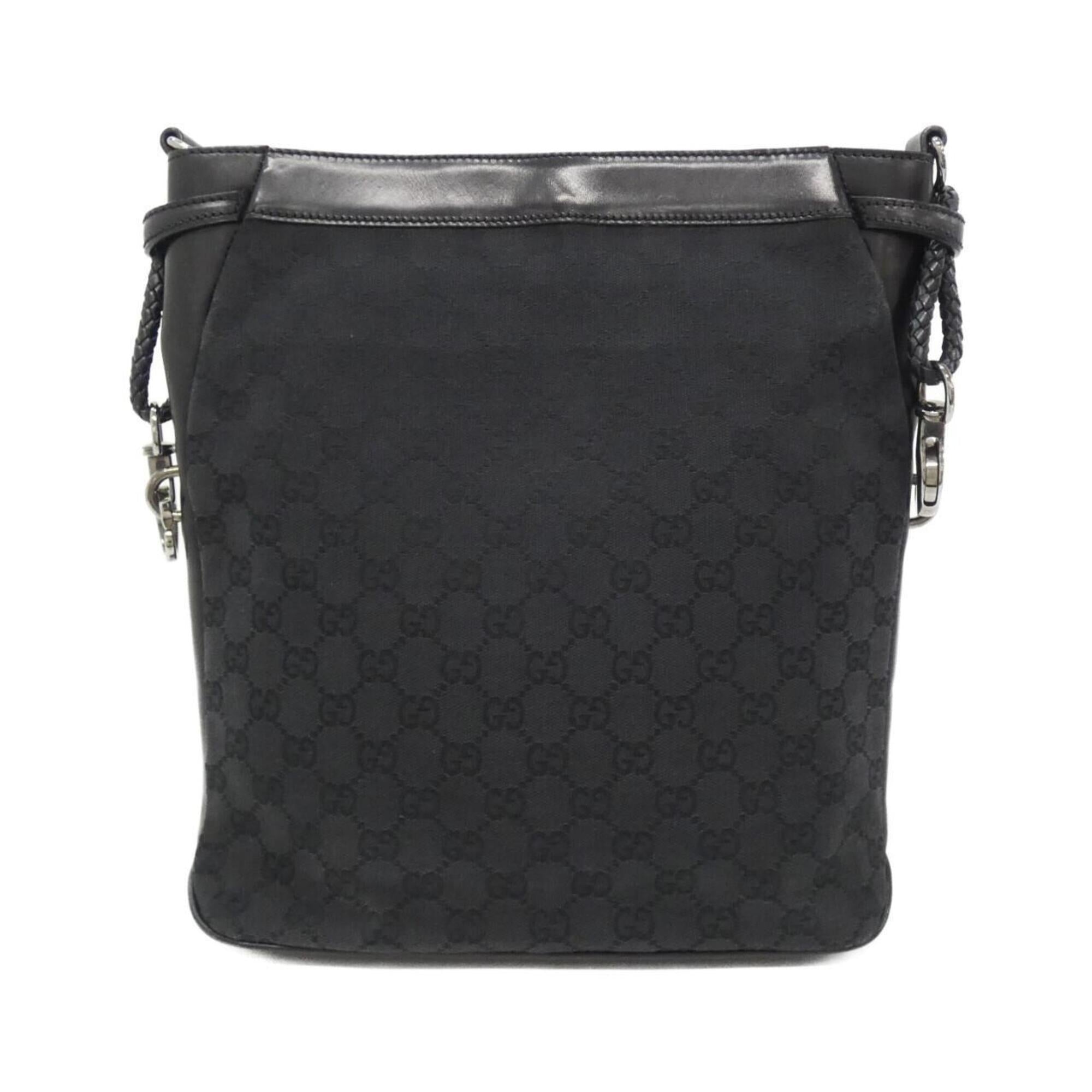 Gucci Gg Canvas Black Gg Canvas Shoulder Bag (Pre-Owned)