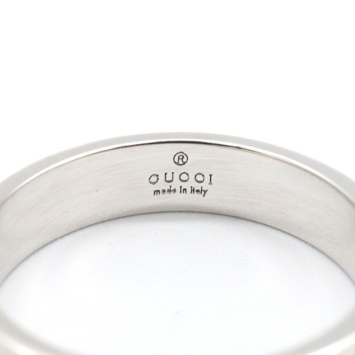 Gucci Silver White Gold (18K) Band Ring (Pre-Owned)