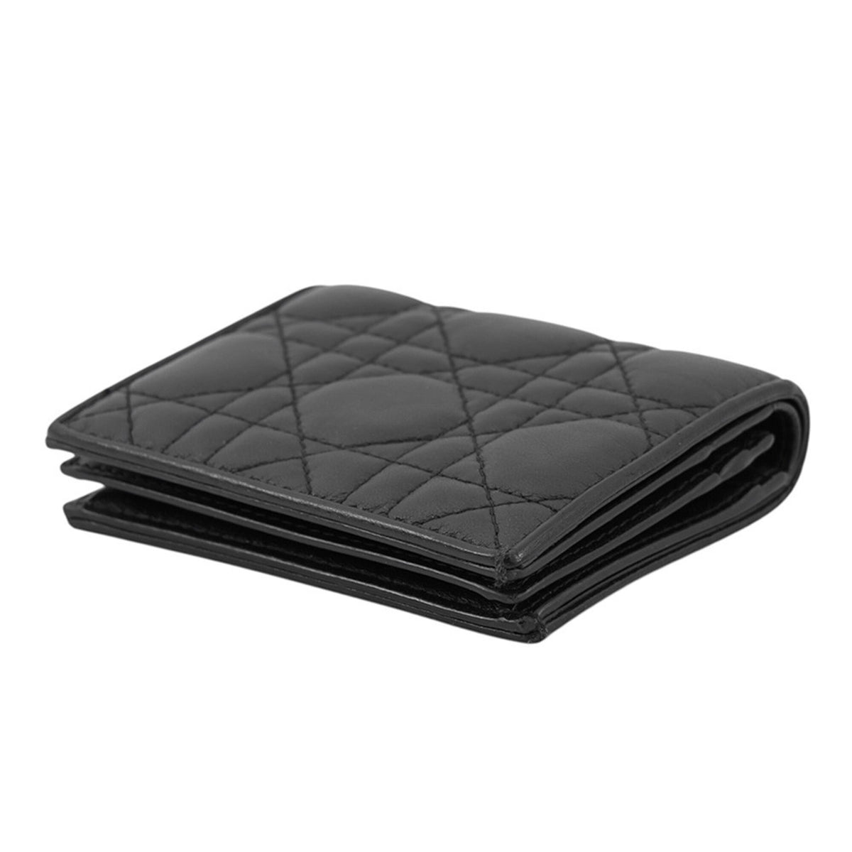 Christian Dior Black Leather Wallet (Bi-Fold) (Pre-Owned)