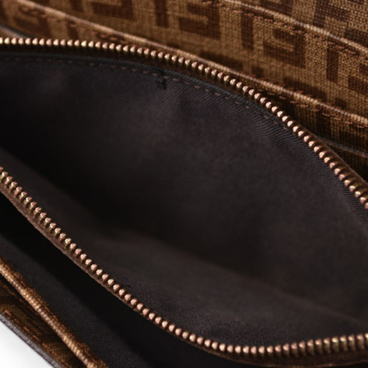Fendi Zucca Beige Brown Zucca Long Wallet (Bi-Fold) (Pre-Owned)
