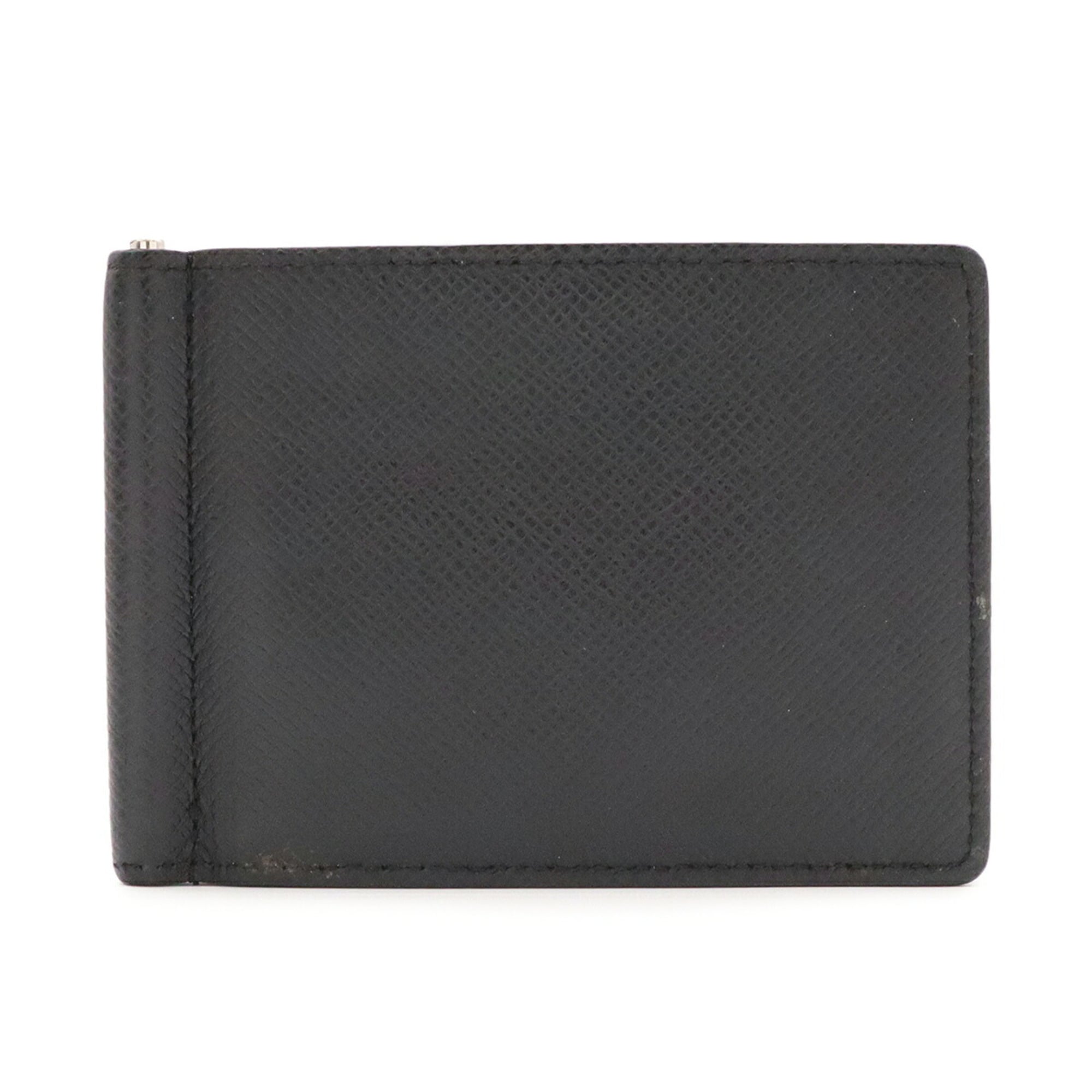 Louis Vuitton Black Galle Noir White Leather Bill Wallet (Bi-Fold) (Pre-Owned)
