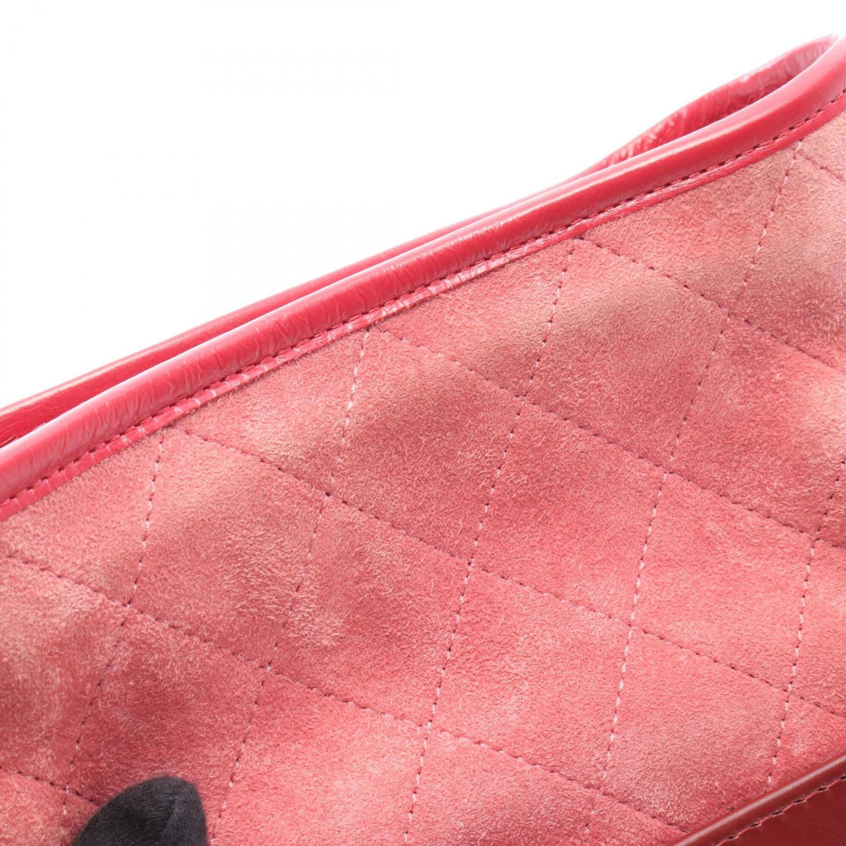 Chanel Bordeaux Red Color Suede Leather Handbag Shoulder Bag (Pre-Owned)