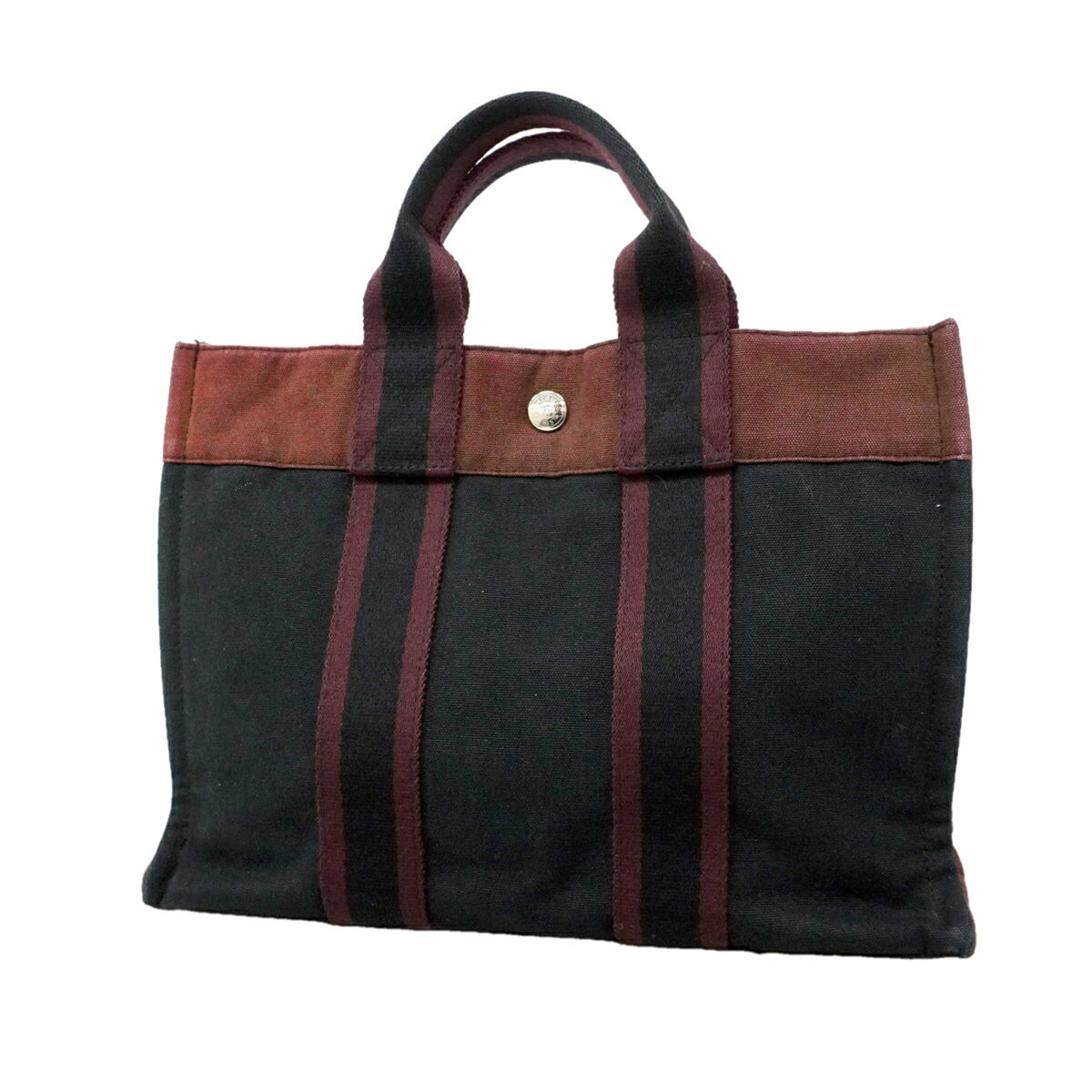 Hermes Black Canvas Tote Bag (Pre-Owned)