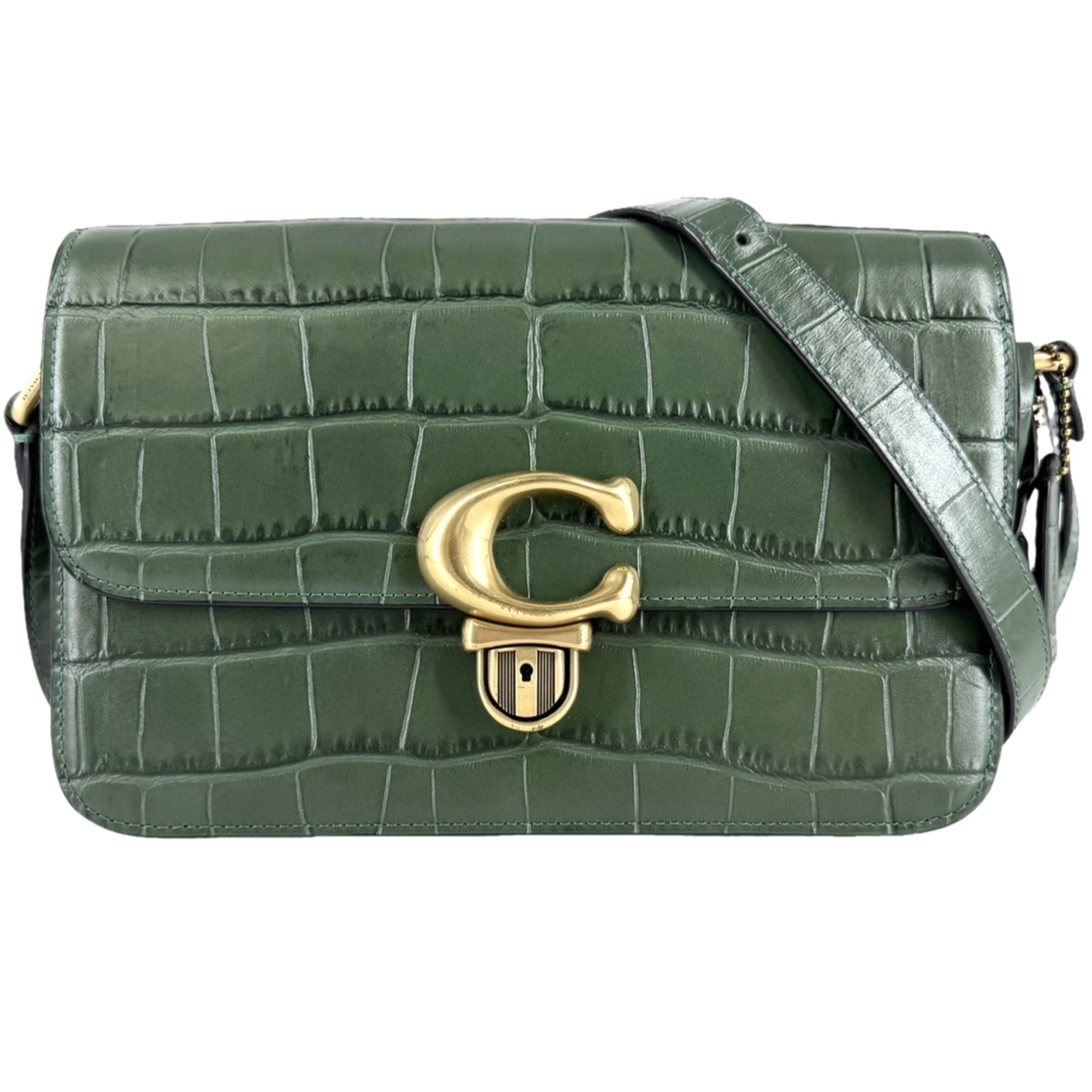 Coach Green Leather Shoulder Bag (Pre-Owned)