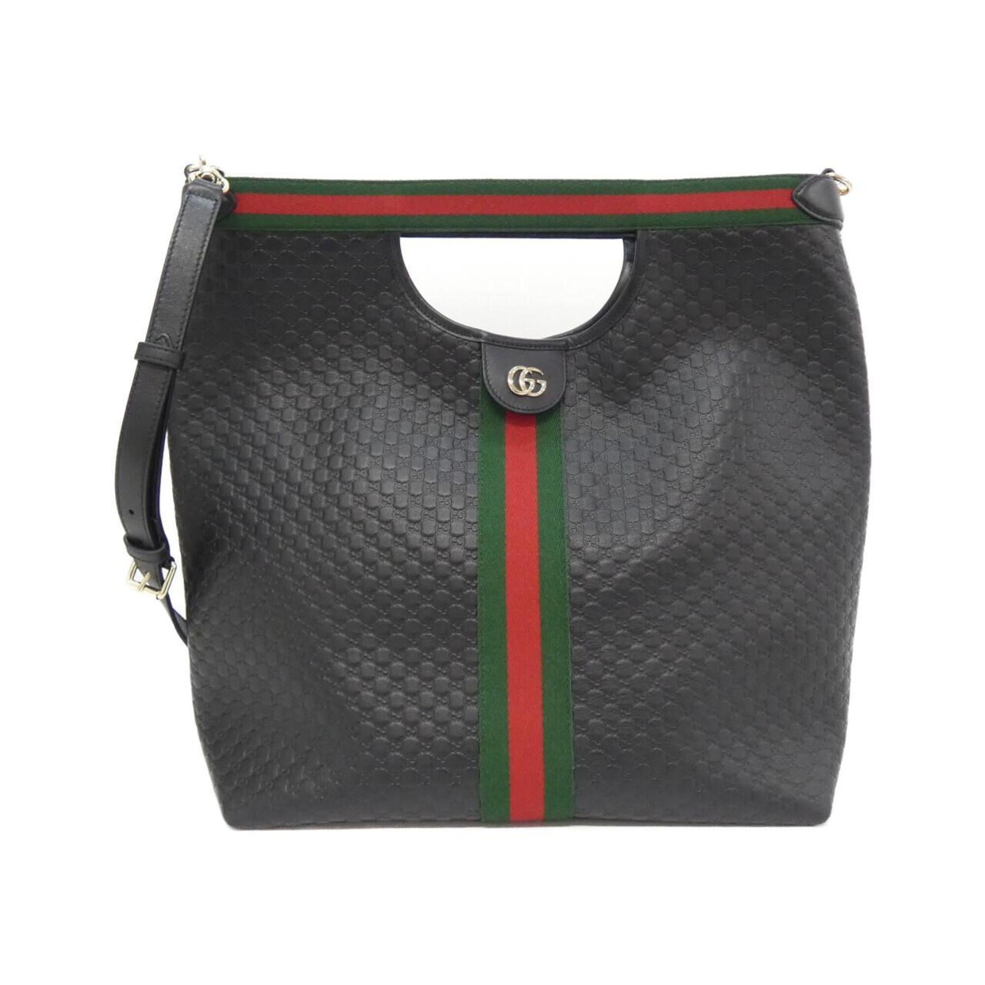 Gucci Black Leather Handbag Pouch (Pre-Owned)